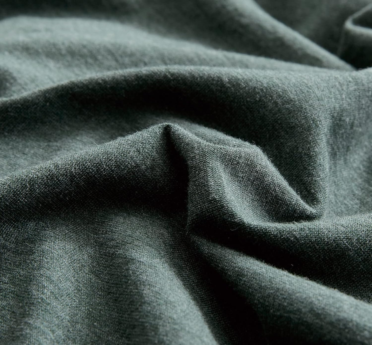 Gioia Casa 100% Jersey Cotton Quilt Cover Set - Ultra Soft, Comfy, Luxurious Duvet Cover - Hypoallergenic, Breathable Quilt Cover Set for Bedding - Forest Green - King Size image number 5