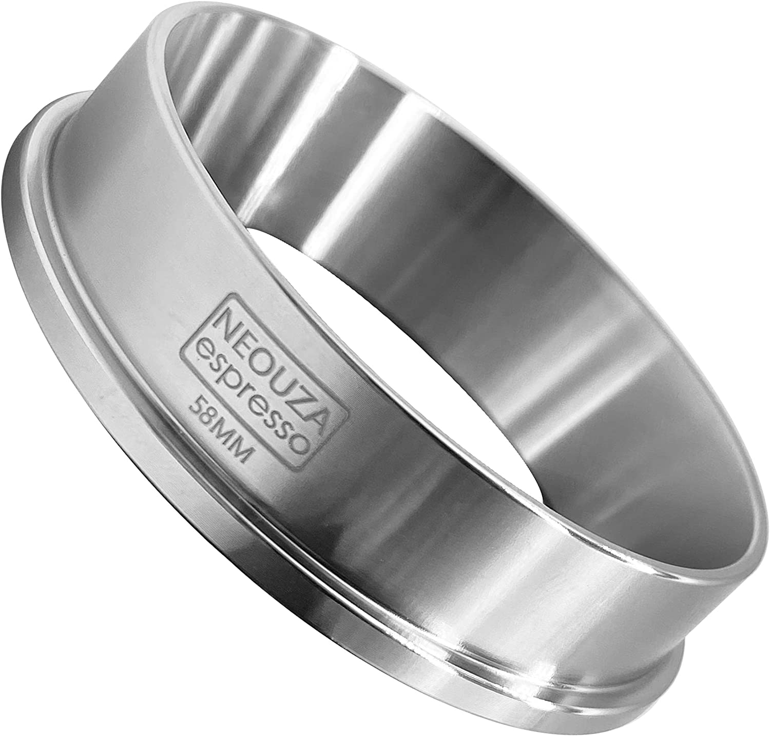NEOUZA Stainless Steel 58Mm Coffee Espresso Dosing Funnel Ring Catcher Fits for E61 Group Coffee Machines Barista Portafilter Breville, Rancilio, Gaggia, La Pavon image number 3