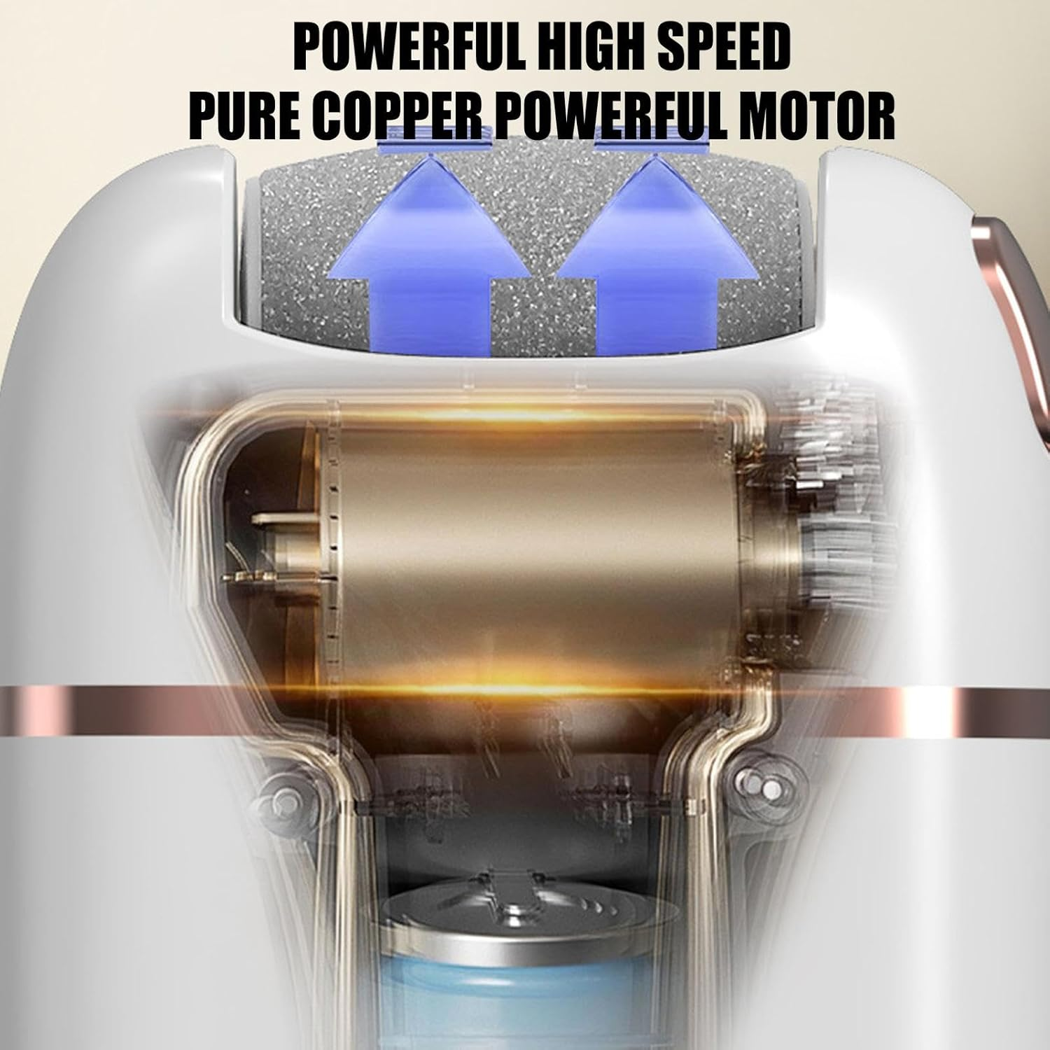 Electric Foot Scrubber File,Portable Electronic Foot File Pedicure - Callus Remover Tools for Dead Skin Removal - Portable Electronic Pedicure Tools for Home Pedicure and Podiatry image number 4