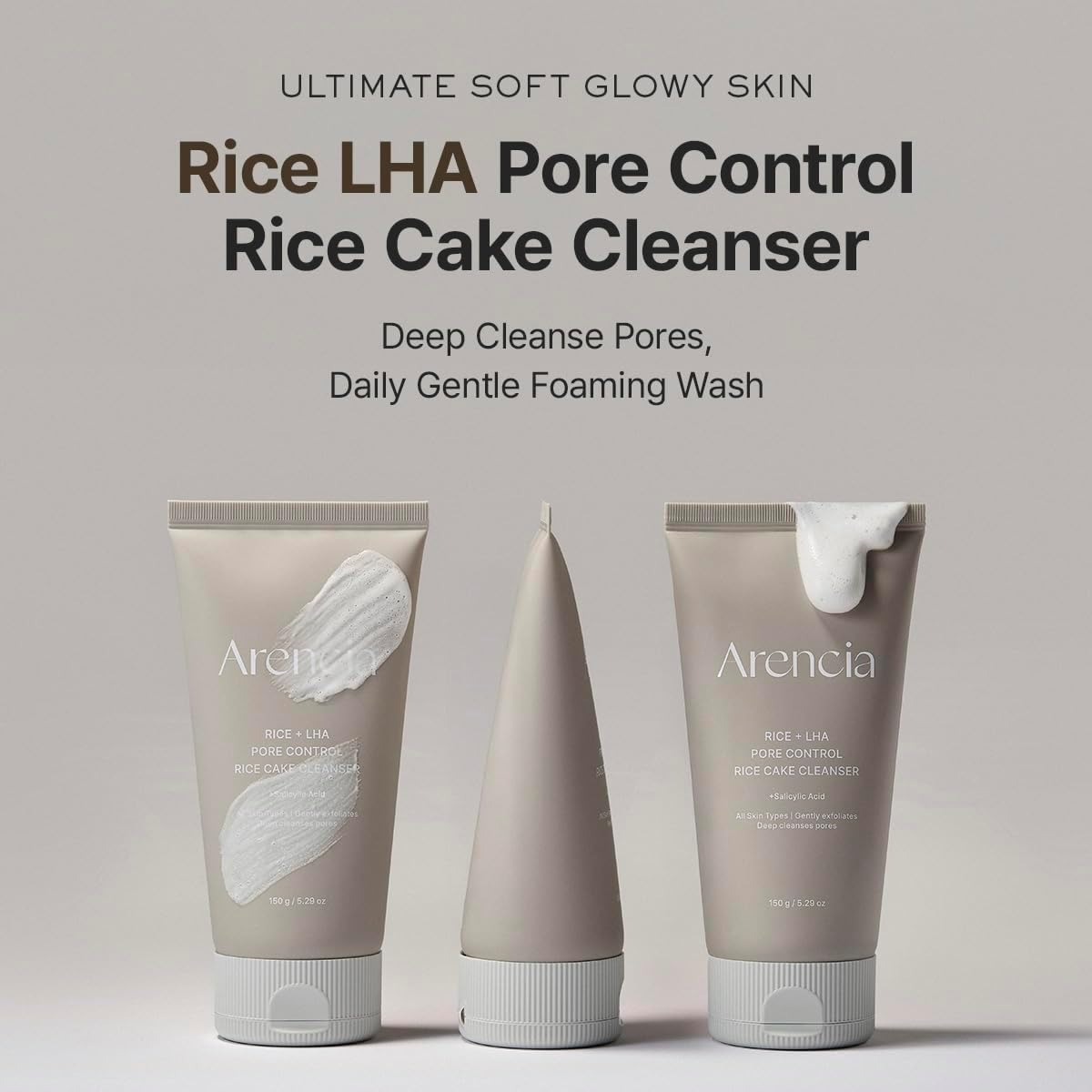 ARENICA - Rice + LHA Pore Control Rice Cake Cleanser 150G image number 4