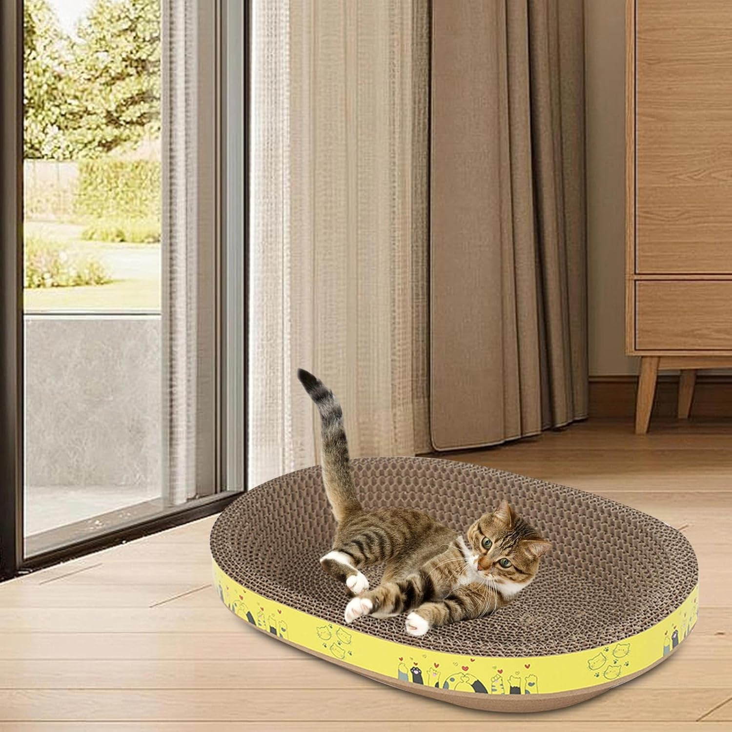 Cat Scratching Bed Cat Scratch Pad Nest Furniture Protector Grind Claws Thicken Bowl Shaped Cat Scratcher Cardboard for Kitty Supplies-Xxl image number 5