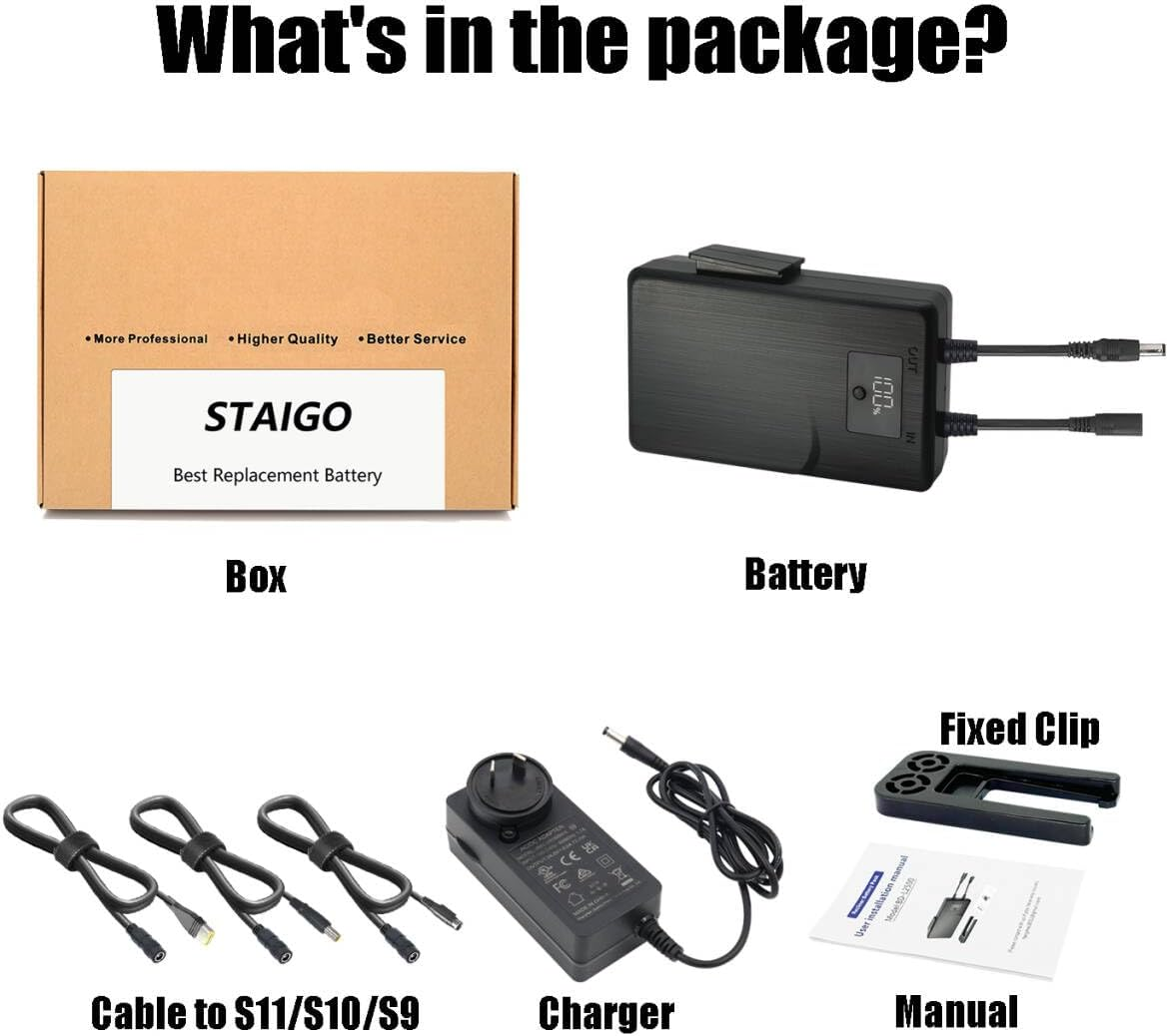 STAIGO CPAP Portable Battery Pack with LED Display, DC Connect for Resmed Airmini/Airsense 9/10/11/ Aircurve 10/11 [75.92W] image number 5