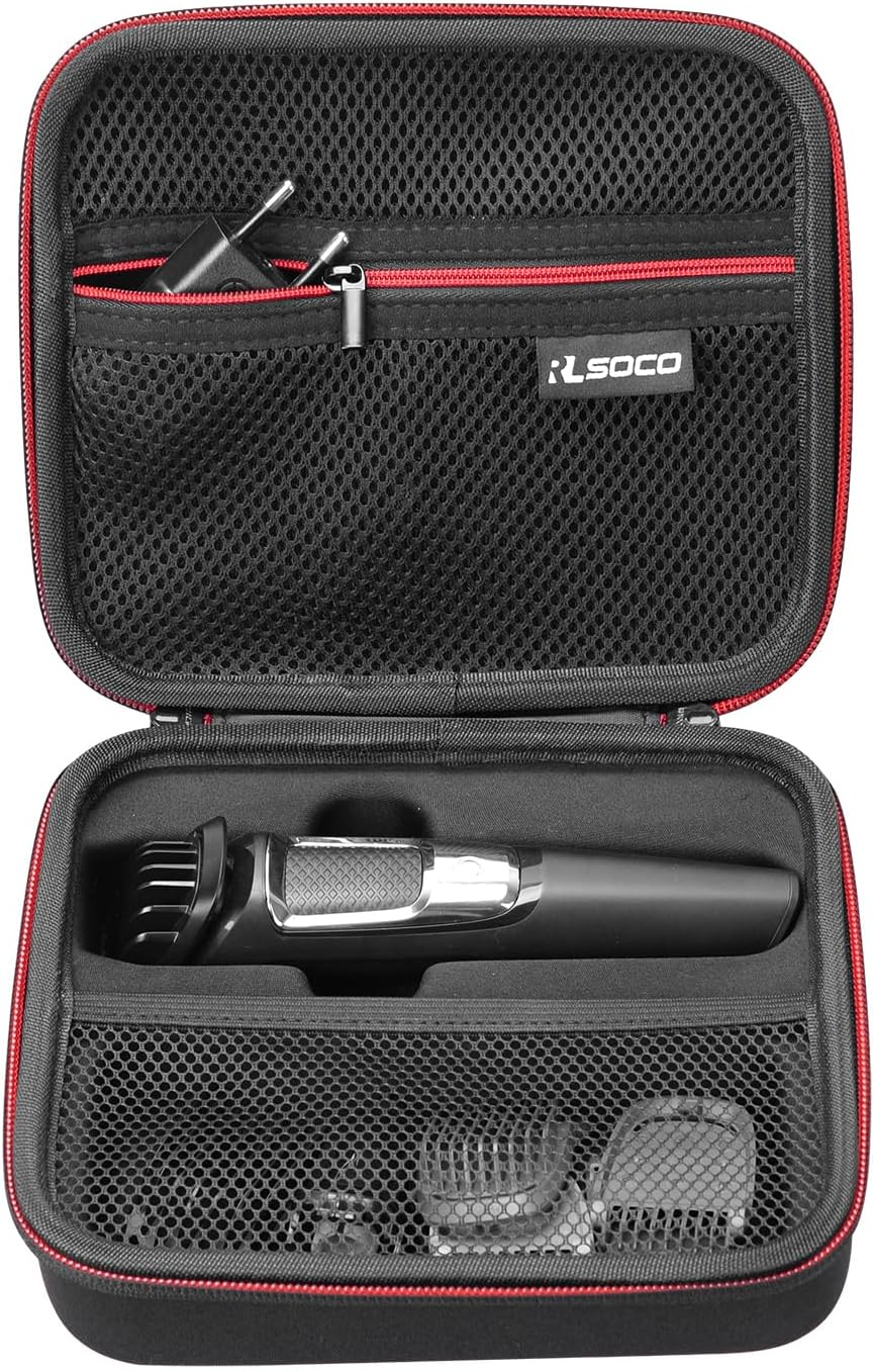 RLSOCO Travel Case for Philips Norelco Multigroom 3000/5000/9000/7000 Trimmer, Fits Philips MG3730/MG3770/MG5910/MG5750/MG9520/MG9510/MG7910/MG7970 - Black (Case Only) image number 4