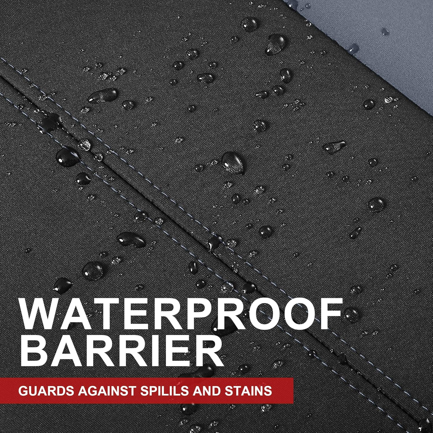 YGL Car Seat Covers for Front Seats,Waterproof Seat Covers for Cars,Durable Neoprene Car Seat Protectors,Interior Covers for Cars,Sedan Van Truck Suv(Black/Gray) image number 7