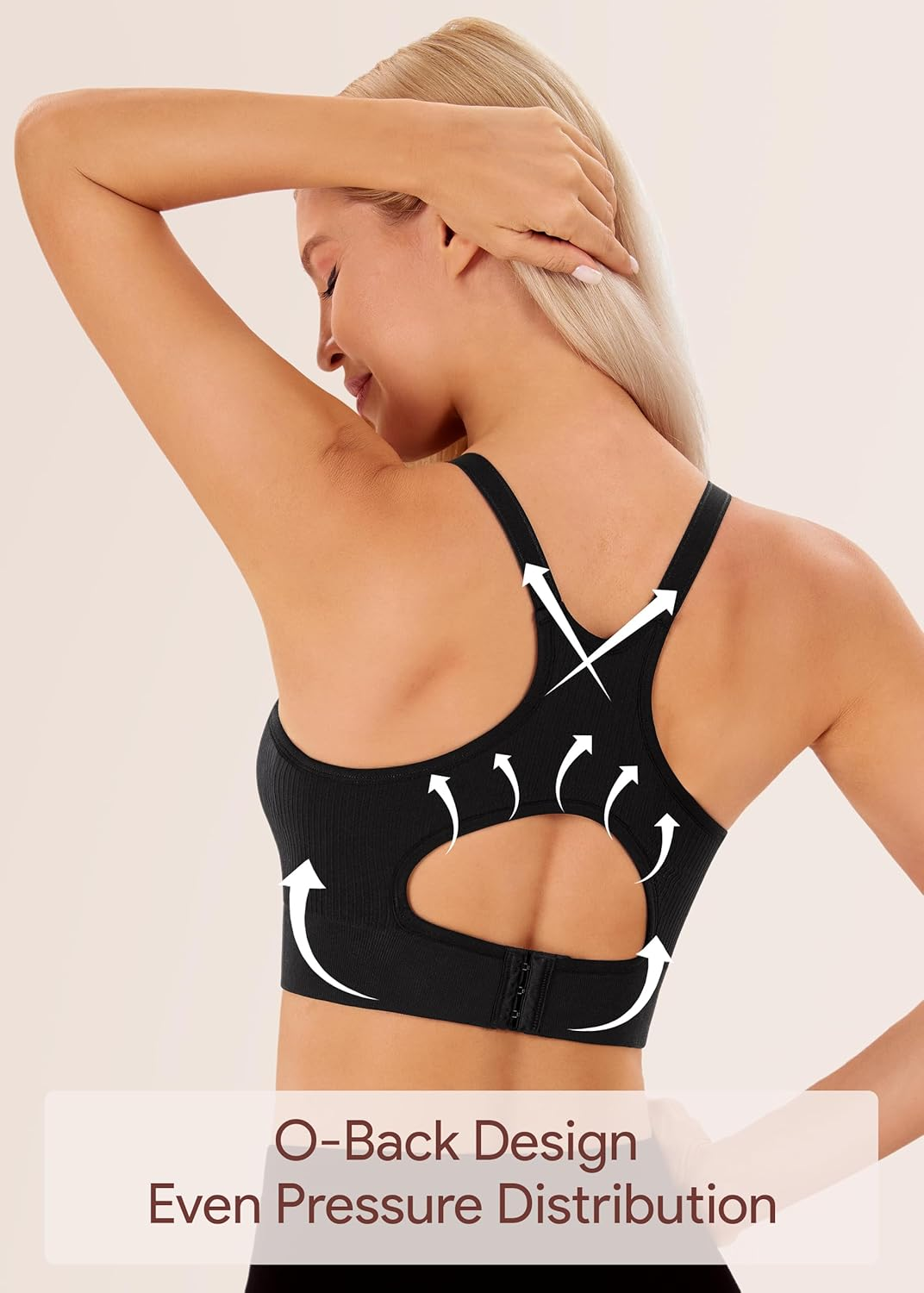 Angelhood Nursing Bras for Breastfeeding, Ribbed Nursing Sports Bra Yoga Maternity Bras Pregnancy Sleep Bralette