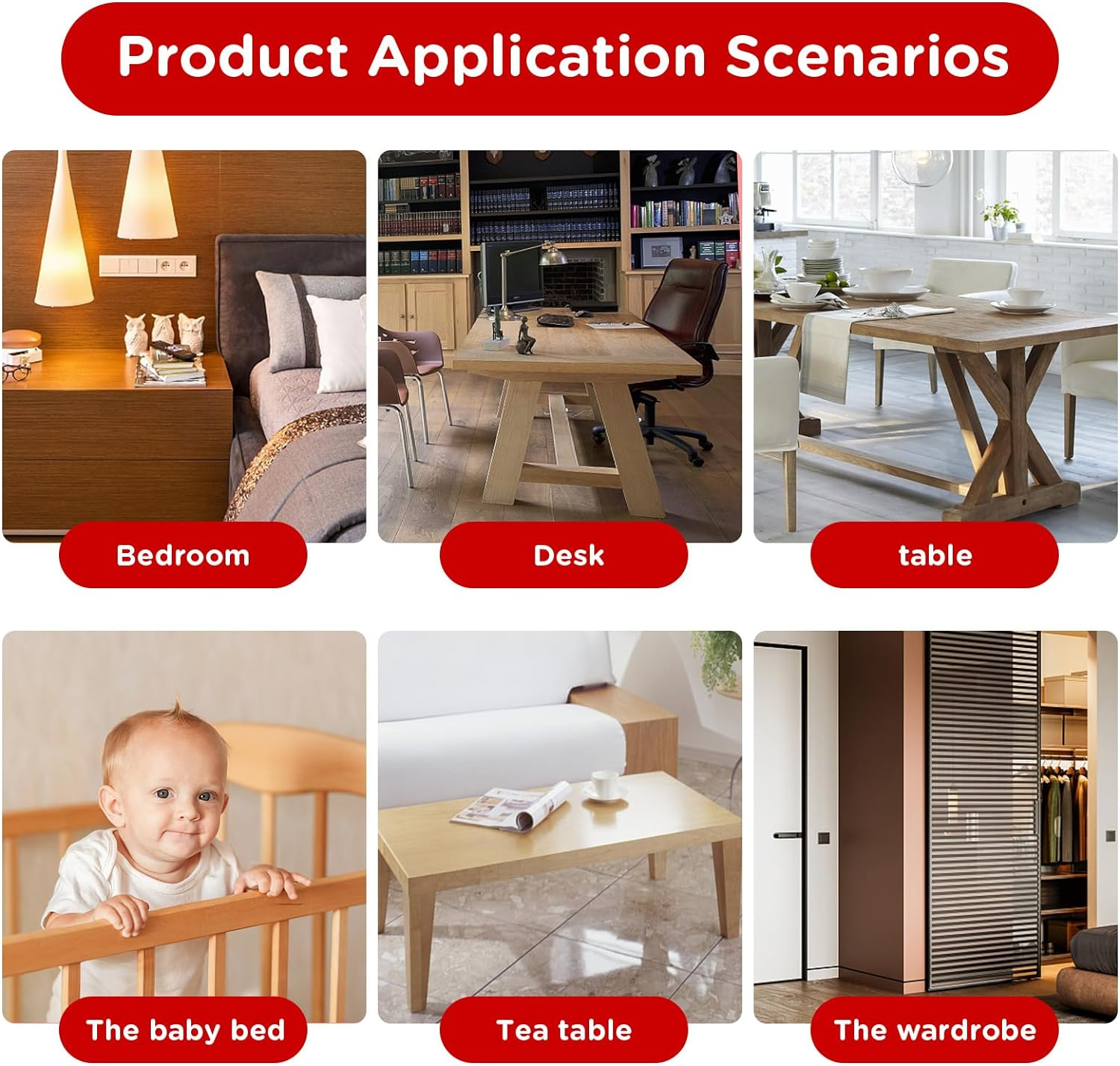 Clear Corner Protectors,Corner Protector Baby Proofing 32.8Ft(10M) with 4 Corners,Furniture Corner Guard & Edge Safety Bumpers,Soft Edge Protector with Strong Adhesive image number 3