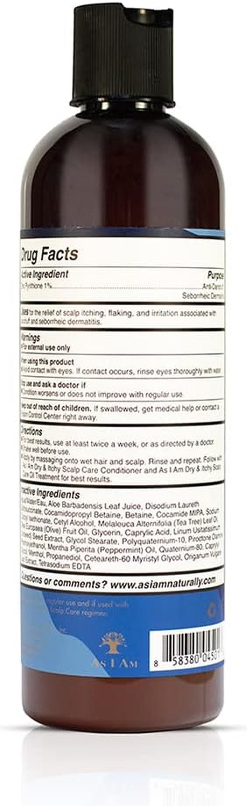 As I Am Dry & Itchy Dandruff Shampoo Olive & Tea Tree Oil 355Ml (12Floz) image number 4