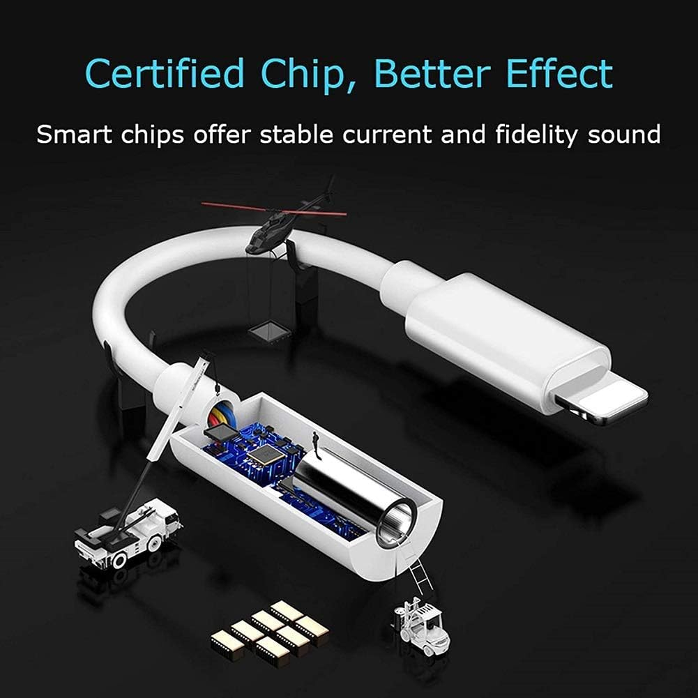 2 Pack [Apple Mfi Certified] Lightning to 3.5 Mm Headphone Jack Adapter,For Iphone 3.5Mm Headphones/Earphones Jack Aux Audio Adapter Dongle for Iphone 13 12 11 SE 2020 XS XR X 8 7 Ipad, Support Ios 15 image number 6