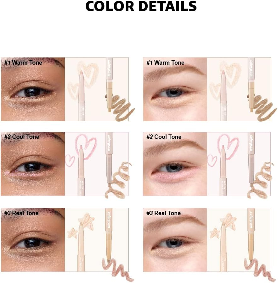 COLORGRAM under Eye Highlighter Stick 03 Real Tone | Silky-Smooth Long-Lasting Highlighter & Contouring Stick for Smudge-Proof, Shining Daily Makeup | K-Beauty Face Highlighters & Luminizers - 03 Real Tone image number 4
