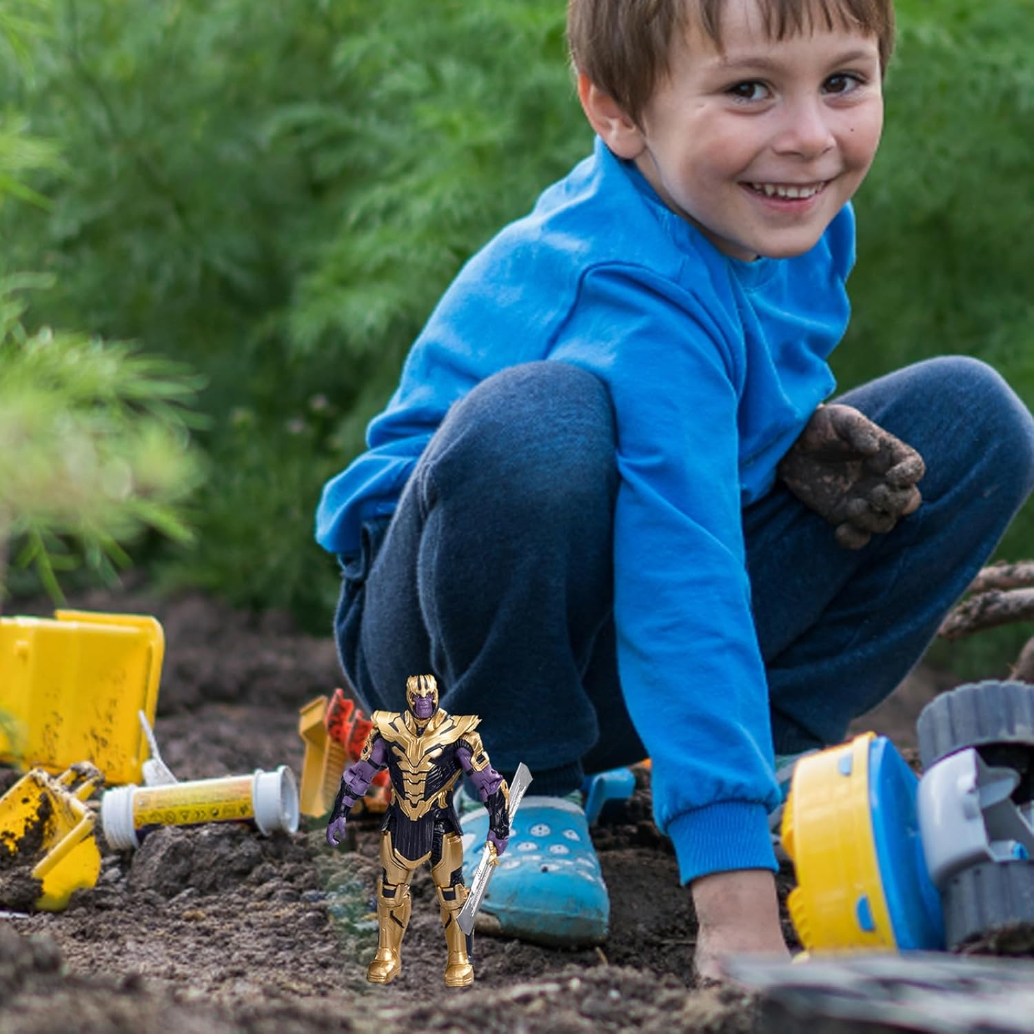 FAMILIO Marvel Avengers Titan Hero Series Blast Gear Thanos Action Figure Toy Thanos Toys Thanos Figure Marvel Action Figure Superhero Toys Thanos Figure Thanos Toys image number 2