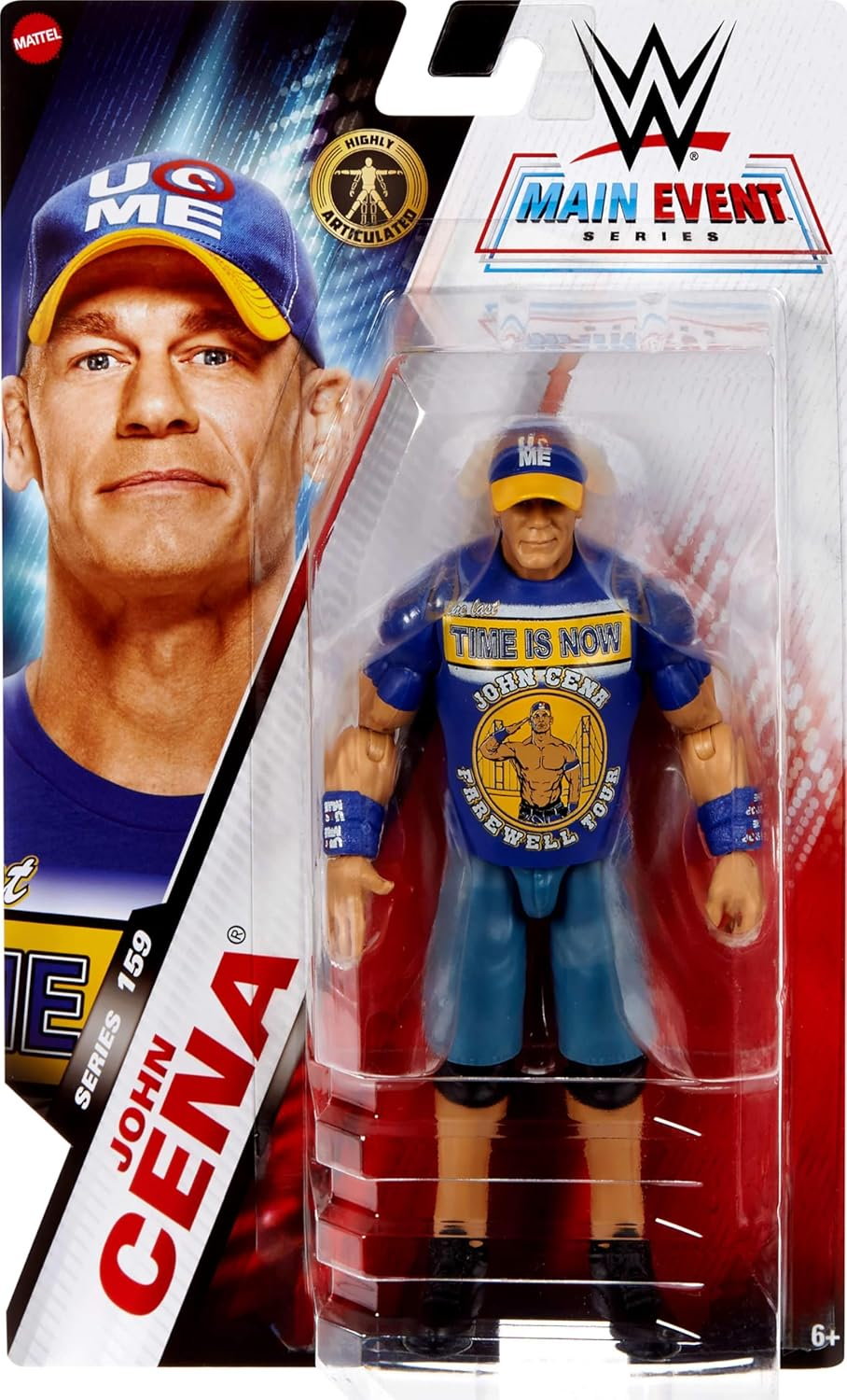 Mattel WWE John Cena Action Figure, Main Event Series #159, 6-Inch Collectible Superstar with 14 Articulation Points & Life-Like Look image number 4