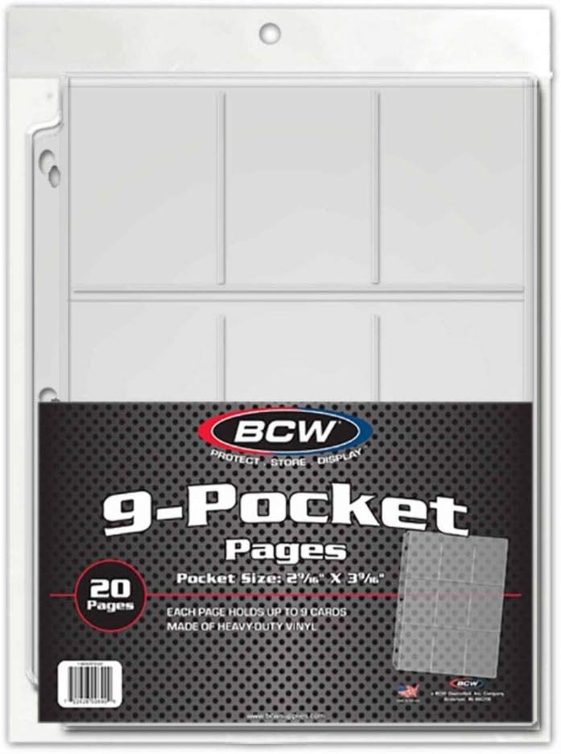 BCW 9 Pocket 20 Protective Pages