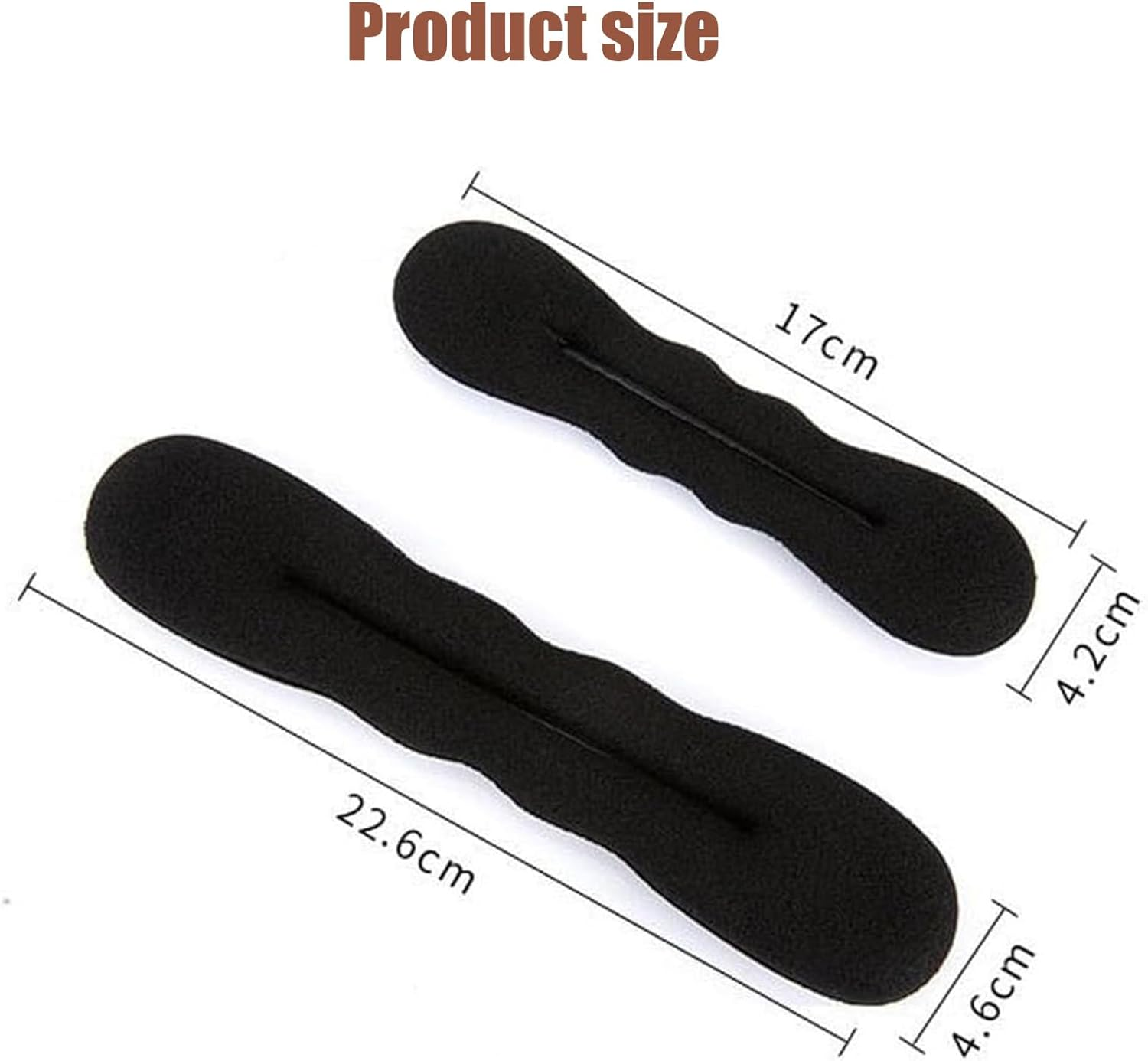 Hair Bun Maker 4Pcs - Magic Sponge Donuts for Perfect Buns | 2 Sizes (8.9In &6.88In ）Hair Updo Toolsfor Wedding/Party/Daily Use | Girls & Women Hair Accessory image number 2