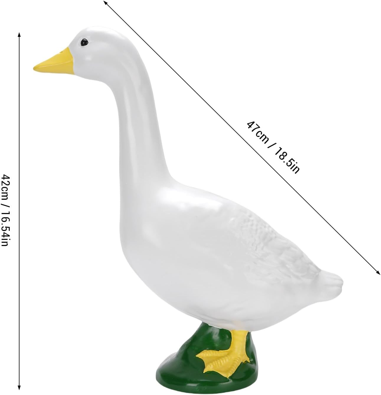 Garden Goose Statue Resin Lifelike, Duck Garden Statues Outdoor Fence Decor, Funny Porch Goose Resin Lawn Yard Decor Sculpture Ornament Gifts for Home Outdoor Patio