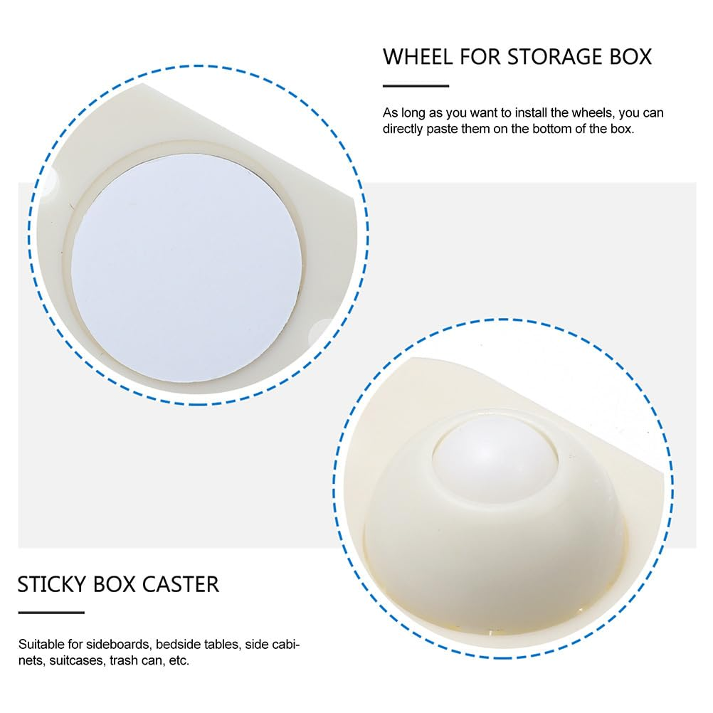 TOPPERFUN 12Pcs Self Adhesive Casters, 360&deg;Swivel Mini Appliance Roller, Smooth Swivel Universal Wheel, Trash Can Sticky Pulley Silent Small Swivel Wheel for Kitchen Appliance Transfer