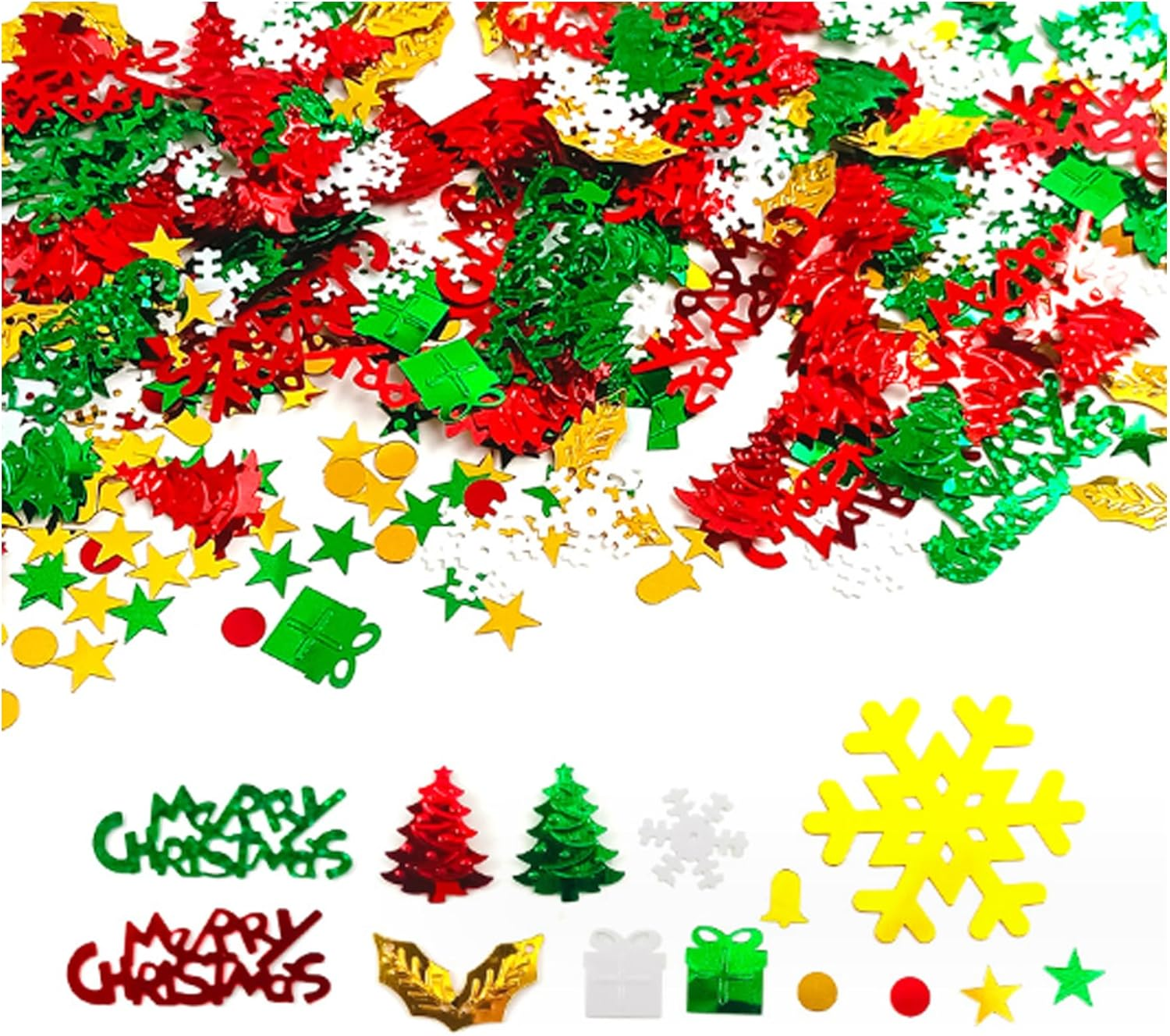 Art Craft Glitter, Star Shape Glitter Confetti for Christmas New Year Cards, Handcrafts, DIY Home Decoration, Party Festival, Nail Art- 0.35Oz (10G) (Gold)