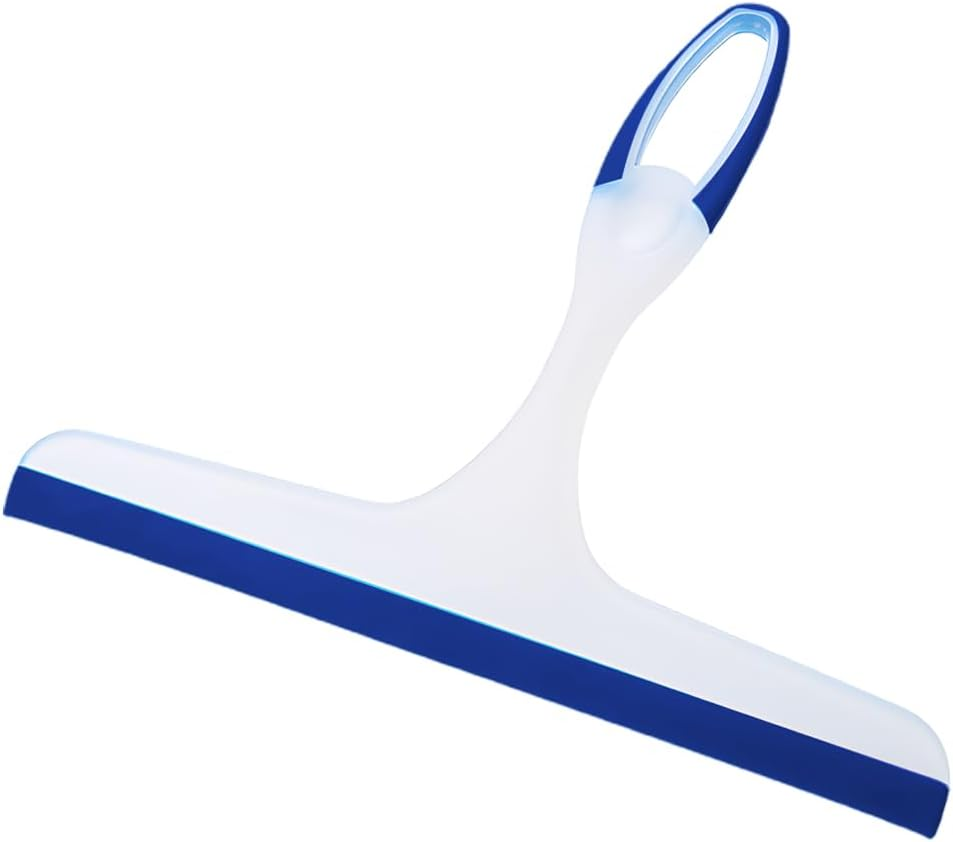 VAEIORP 1 Piece Shower Squeegee Bathroom and Shower Glass Brush with Plastic Shower Mirror Window Cleaning Brush for Bathroom Mirror Window Floor Glass Blue image number 3