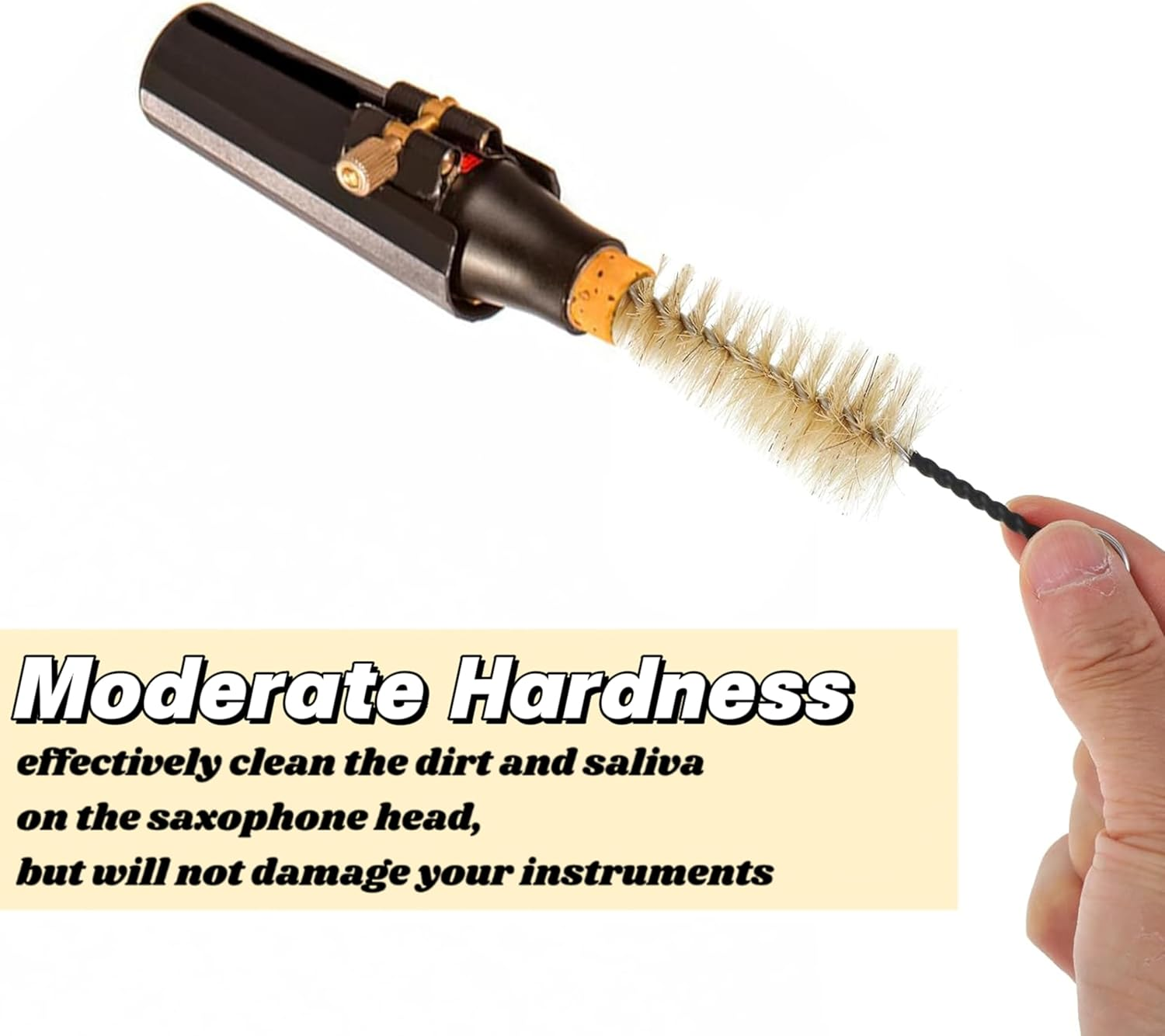 Musical Instrument Cleaning Kit,Instrument Cleaning Swab and Brush,Clarinet Cleaning Cloth with String,Clarinet Care Kit for inside Tube Clarinet Piccolo Flute Sax Saxophone image number 1