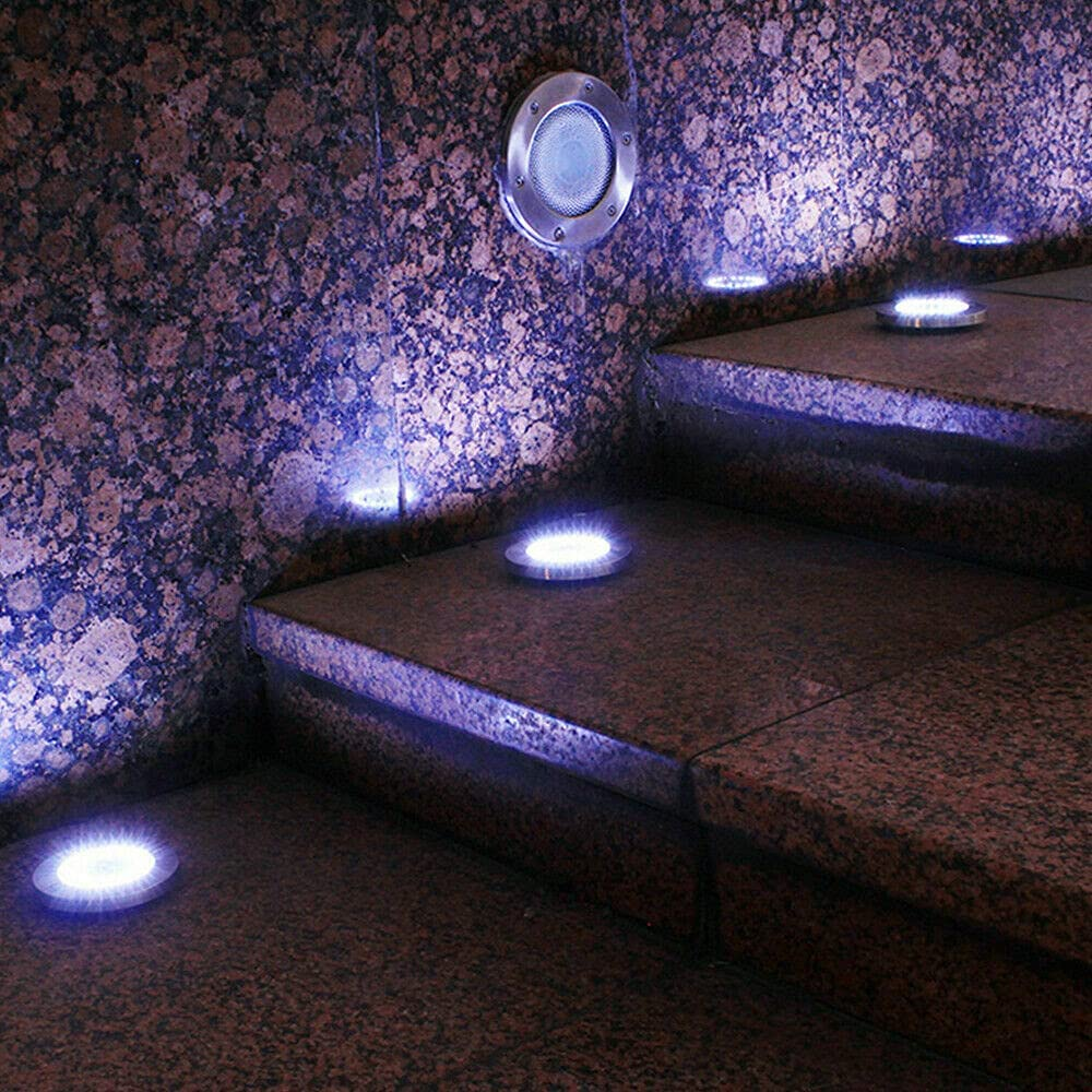 4/8/12 Solar Powered LED Buried Inground Recessed Light Garden Outdoor Deck Path (8X) - 12X image number 5