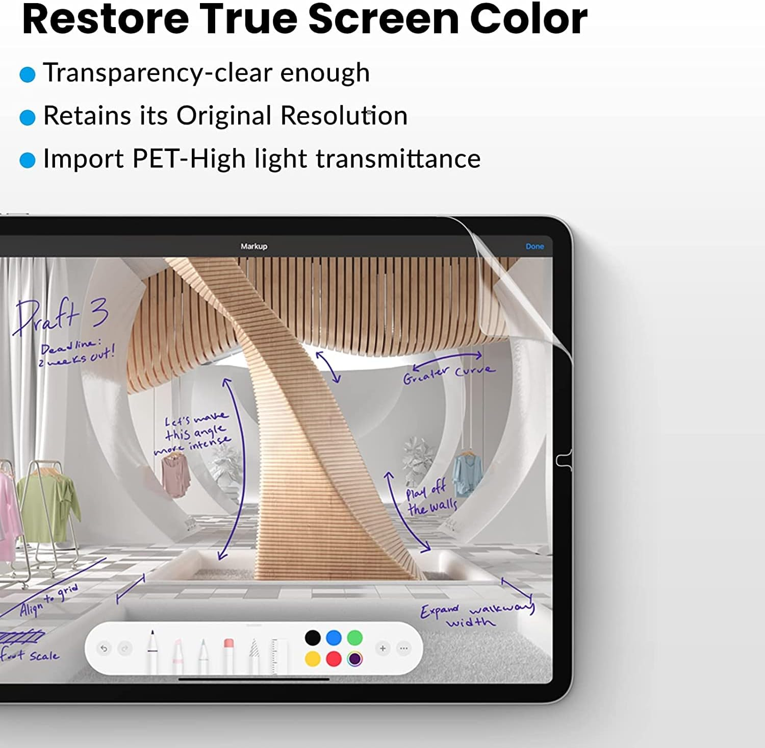 [2 Pack] Paperfeel Screen Protector Compatible with Ipad Mini 6Th Generation/A17 Pro (2024/2021 8.3 Inch), for Ipad Mini 6/A17 Pro No Glare Matte Film Screen Protector, Compatible with Apple Pencil image number 5