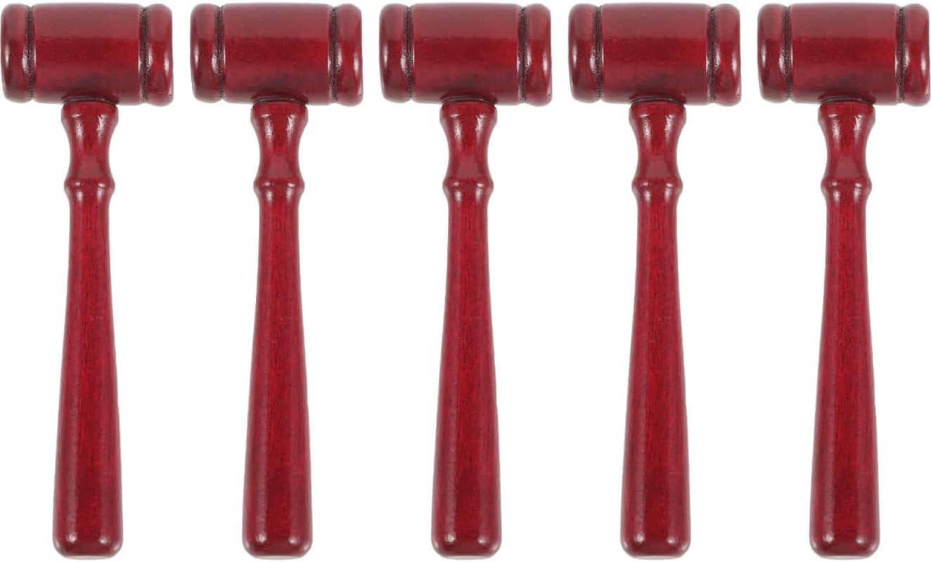 Ibasenice Judge Mallet Courtroom Gavel 20 Pcs Child Christmas Auction Hammer Bamboo Court Gavel Mini Gavels image number 4
