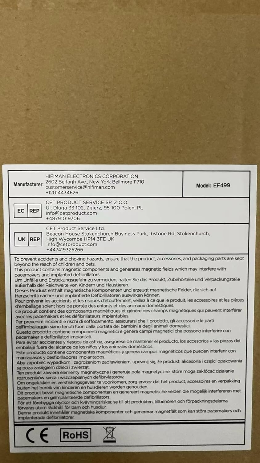 HIFIMAN EF499 Desktop Balanced Headphone DAC& Amplifier with R2R Architecture, Xlr/Rca/6.35Mm Output for Home Audio DAC, with Support for Streaming Media image number 1