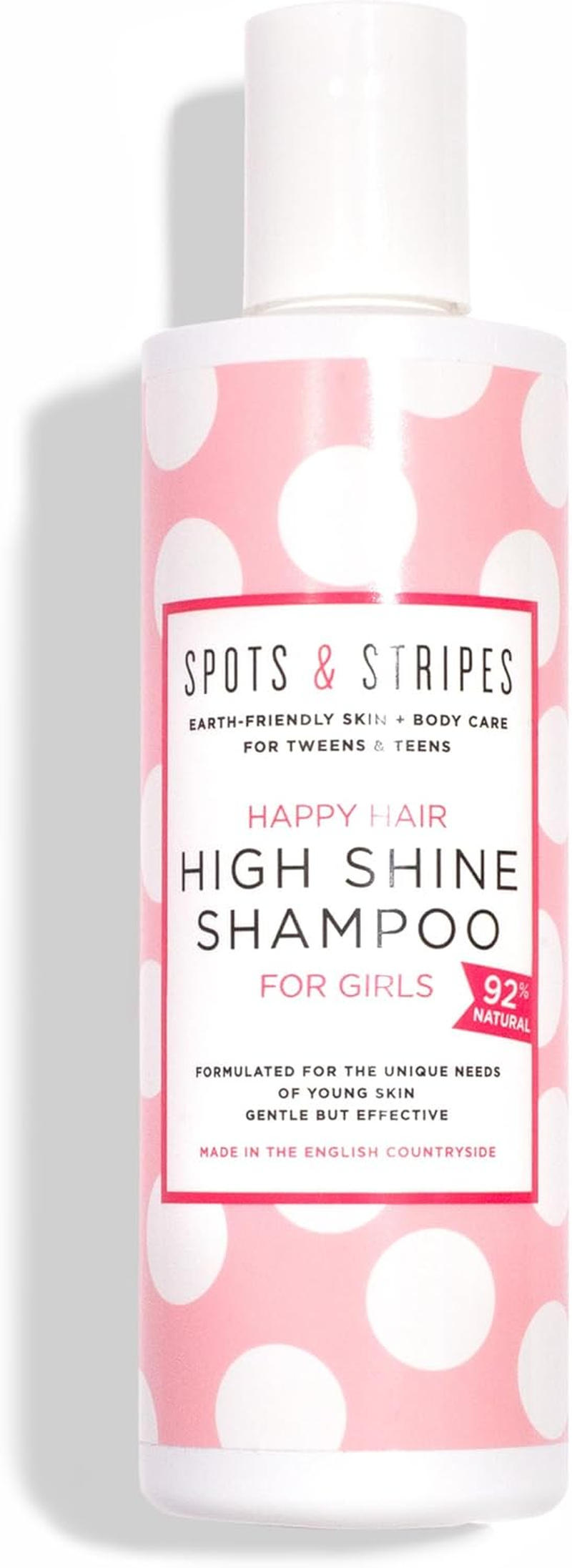 Spots & Stripes - Happy Hair High Shine Shampoo for Girls, 92% Natural Kids Shampoo, Leaves Hair Smooth, Sweet-Smelling and Shiny, Sulphate Free (250Ml) image number 5