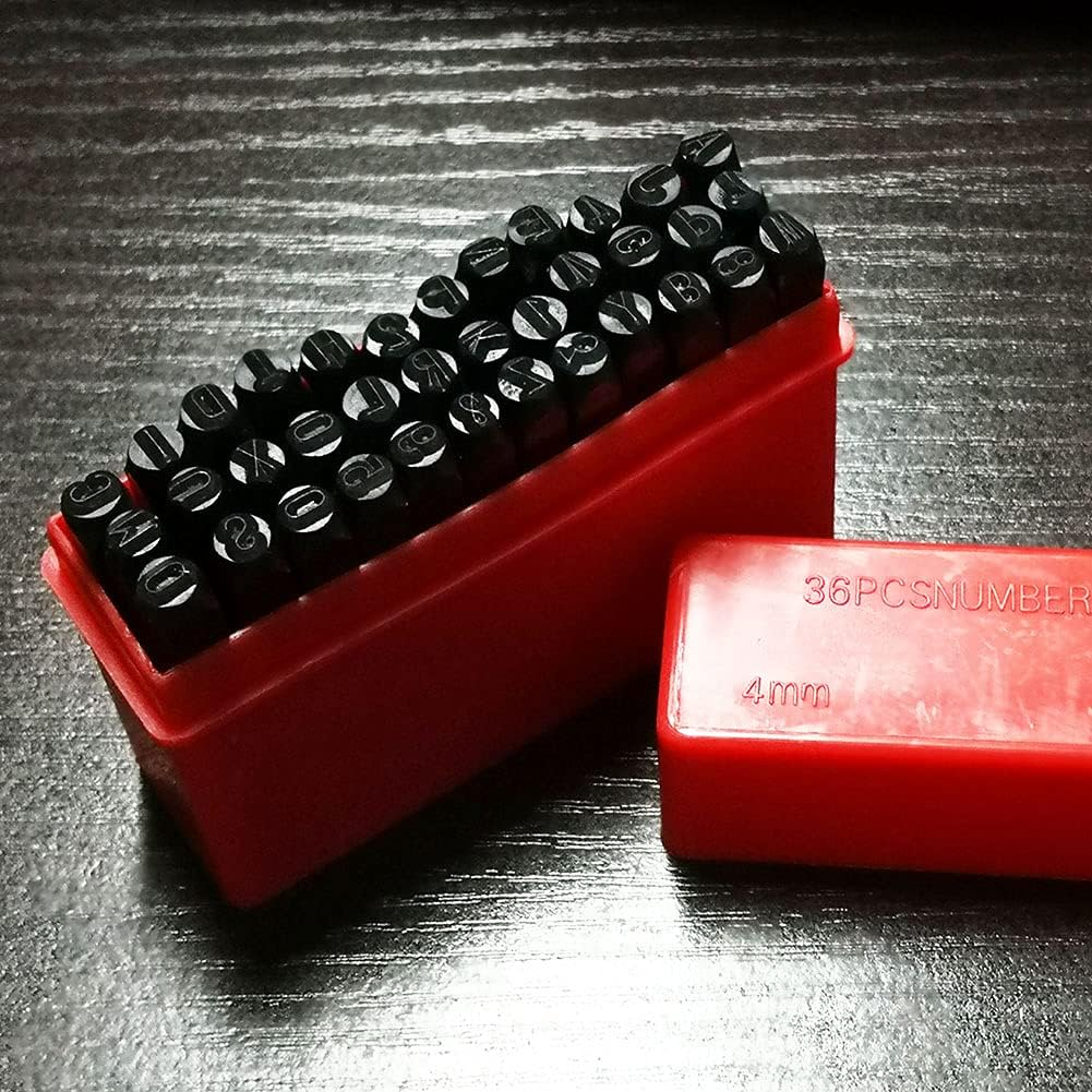 VIN Serial ID TAG Plate Data Blank CAR Truck HOT Rod Equipment Trailer 4Mm Number & Letter Stamp Punch Set(4Mm Number) image number 4