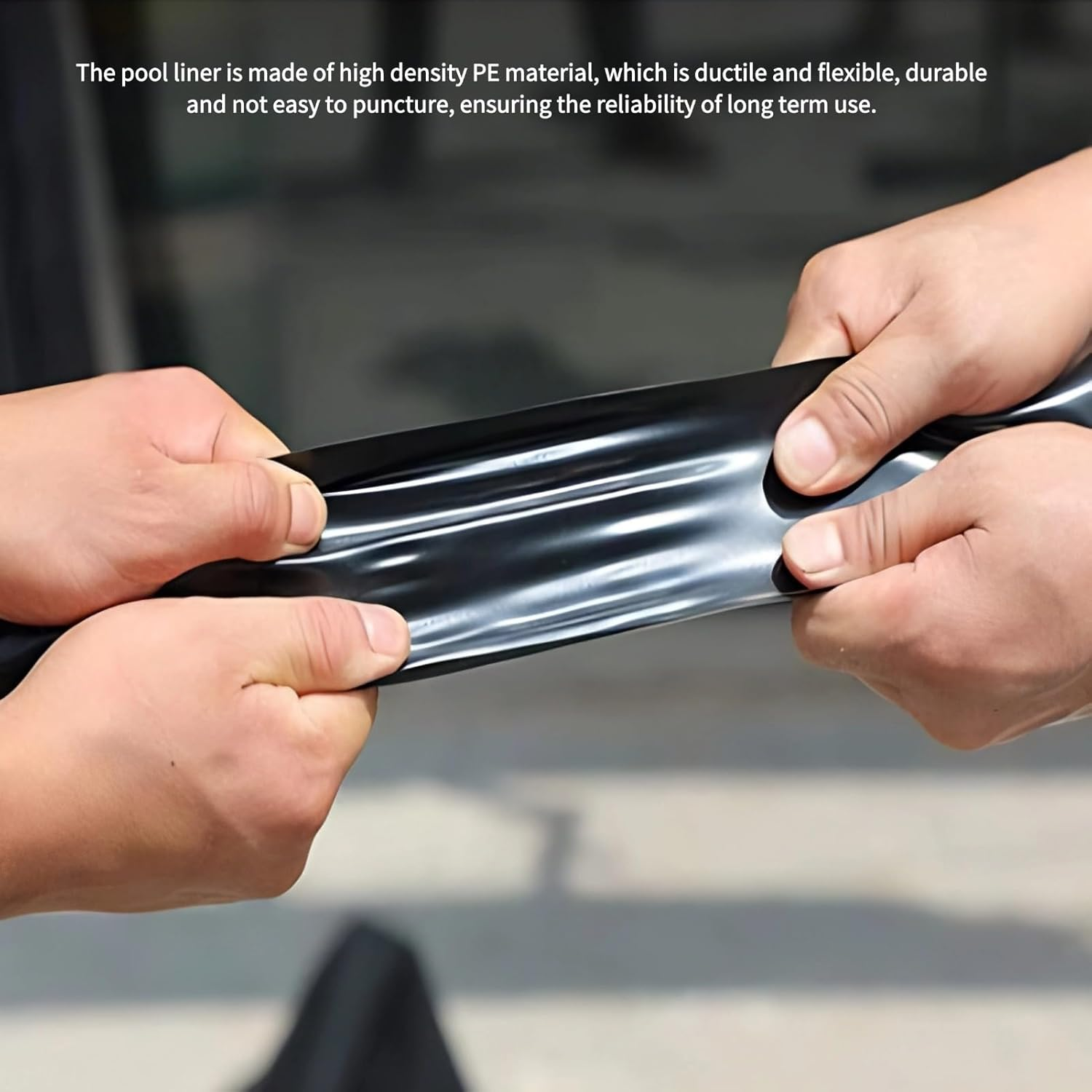 Black Pond Liner, PE Durable Pondliner for Waterfall Fish Ponds Garden Fountain, Fish Pond Plastic Liner (2 * 2M) image number 6