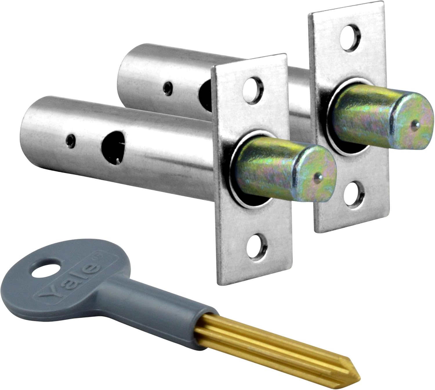 Yale P-2PM444-WE-2 Door Security Bolt, White Finish, Pack of 2, Standard Security, Visi Packed, Suitable for Hinged and Wooden Doors image number 3