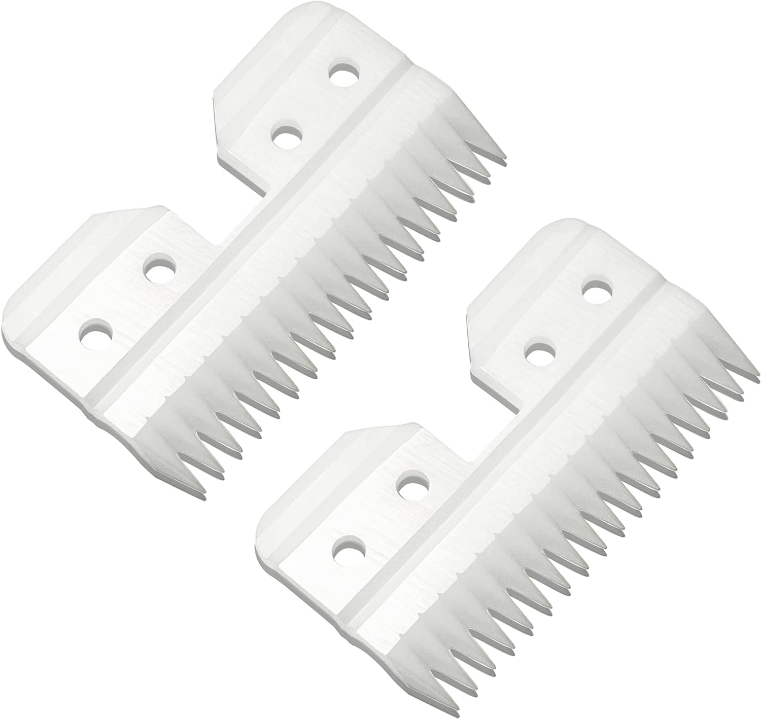 18 Teeth Ceramic Blade Compatible with Oster Fast Feed Clippers Replacement Blades for A5 Grooming Cutter Series, Fit for Wahl KM Series, Fit for Andis Blade Parts (3FC, 4FC, 5FC, 7FC, #9, #10), White image number 2