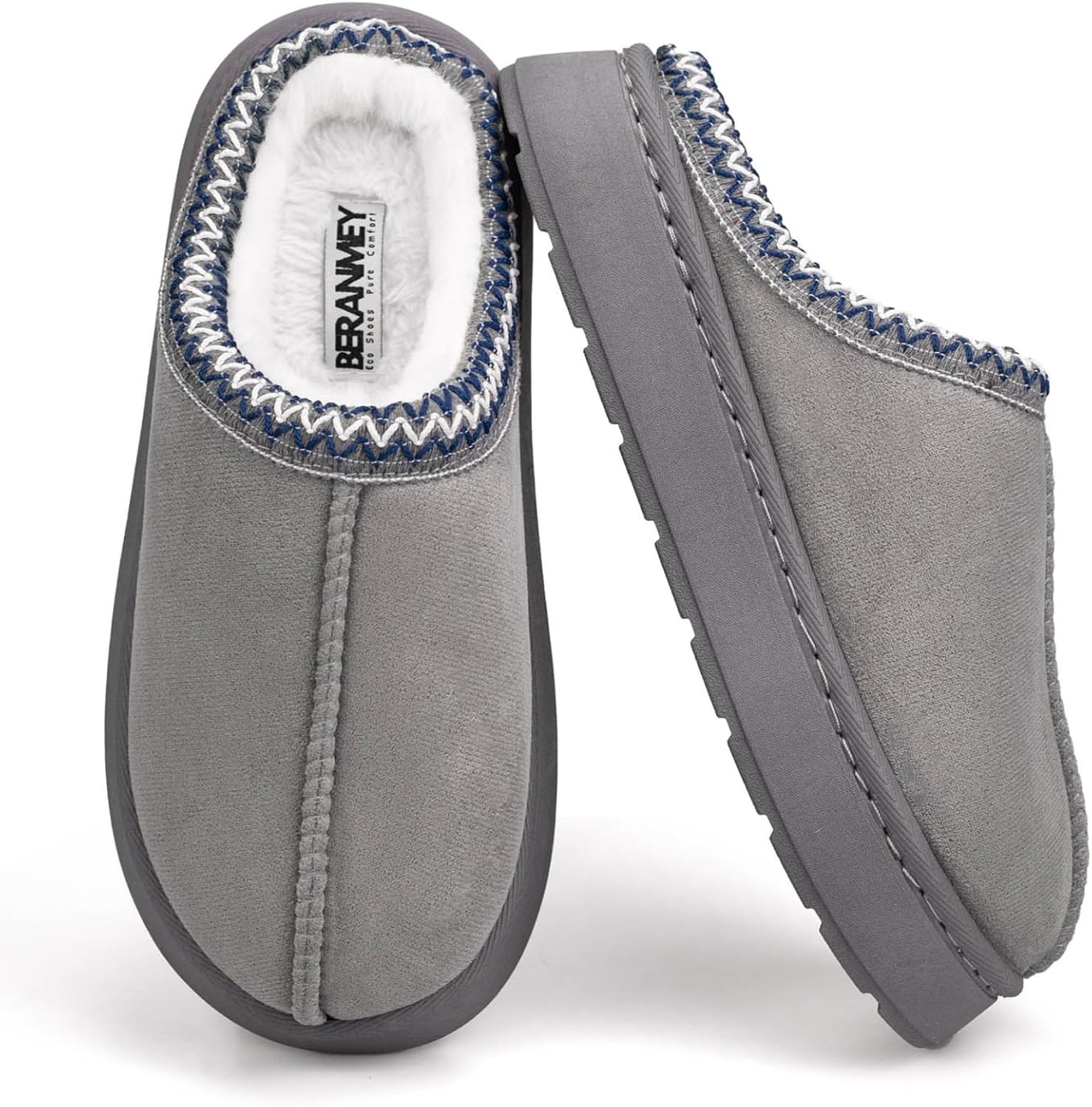 Thick-Soled Fuzzy Slippers for Women & Men - Cozy Platform House Shoes with Anti-Slip Sole, Warm Plush Lined Indoor Outdoor Short Ankle Slippers