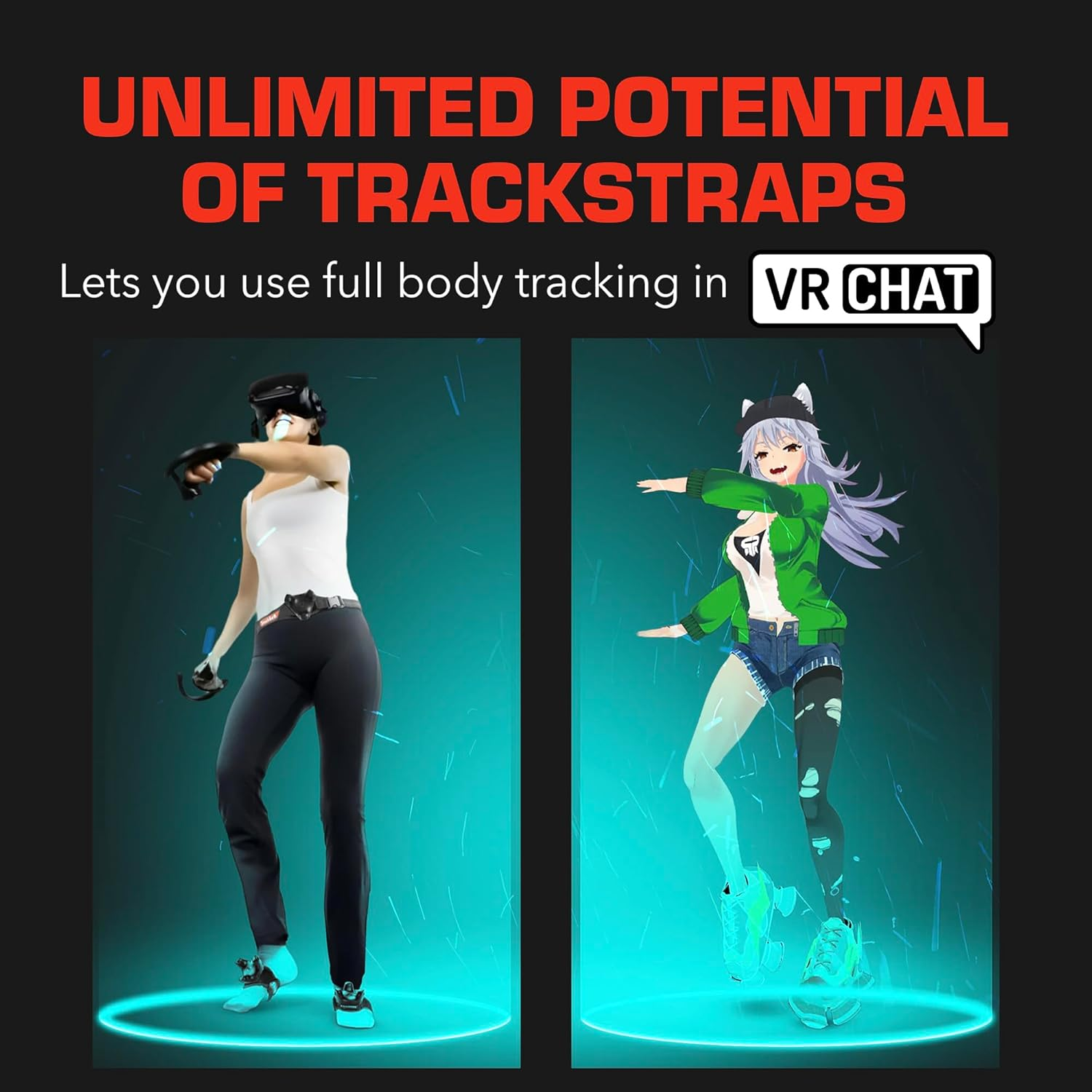 Rebuff Reality Trackstraps for Vive Tracker - Adjustable VR Full Body Tracking Straps, VR Chat Motion Capture, Compatible with Vive Tracker 3.0 2.0 Ultimate, Tundra, (Tracker Sold Separately) Black image number 2