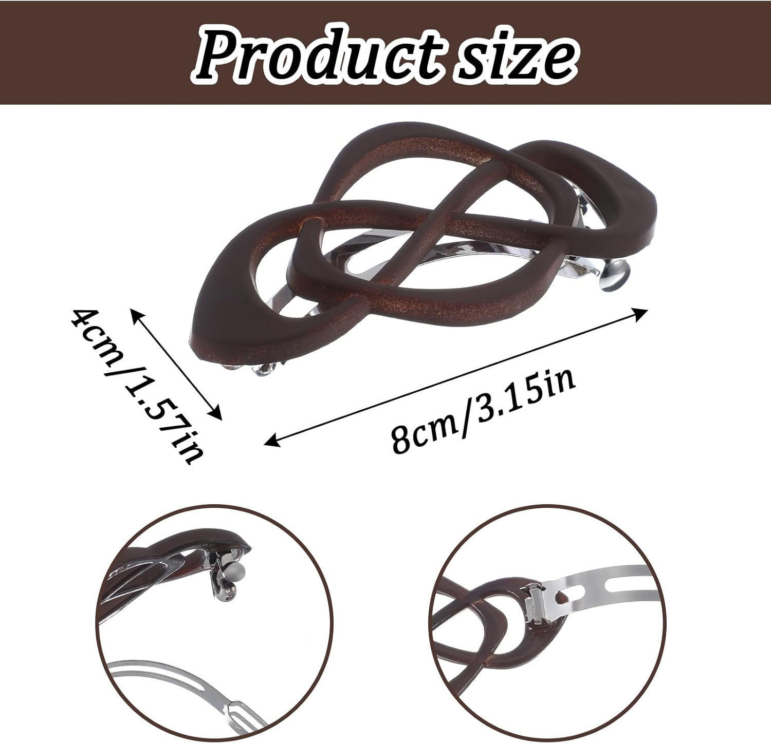 Ymapinc Pack of 2 Hollow Hair Clips, French Hair Clips, Women'S Elegant Non-Slip Hair Clip for Girls for Thick Hair and Thin Hair image number 1