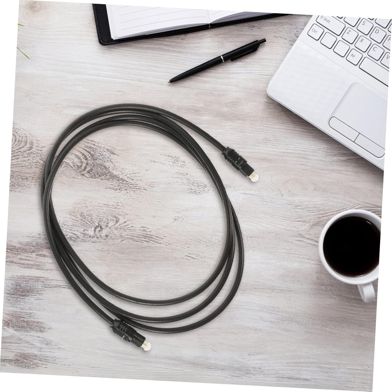 KICHOUSE 2Pcs Optical Audio Cable Male to Male High-Definition Cable for Tv Home Theater and Hi-Fi Audio Systems Durable Connectors Stable Transmission Quality image number 2