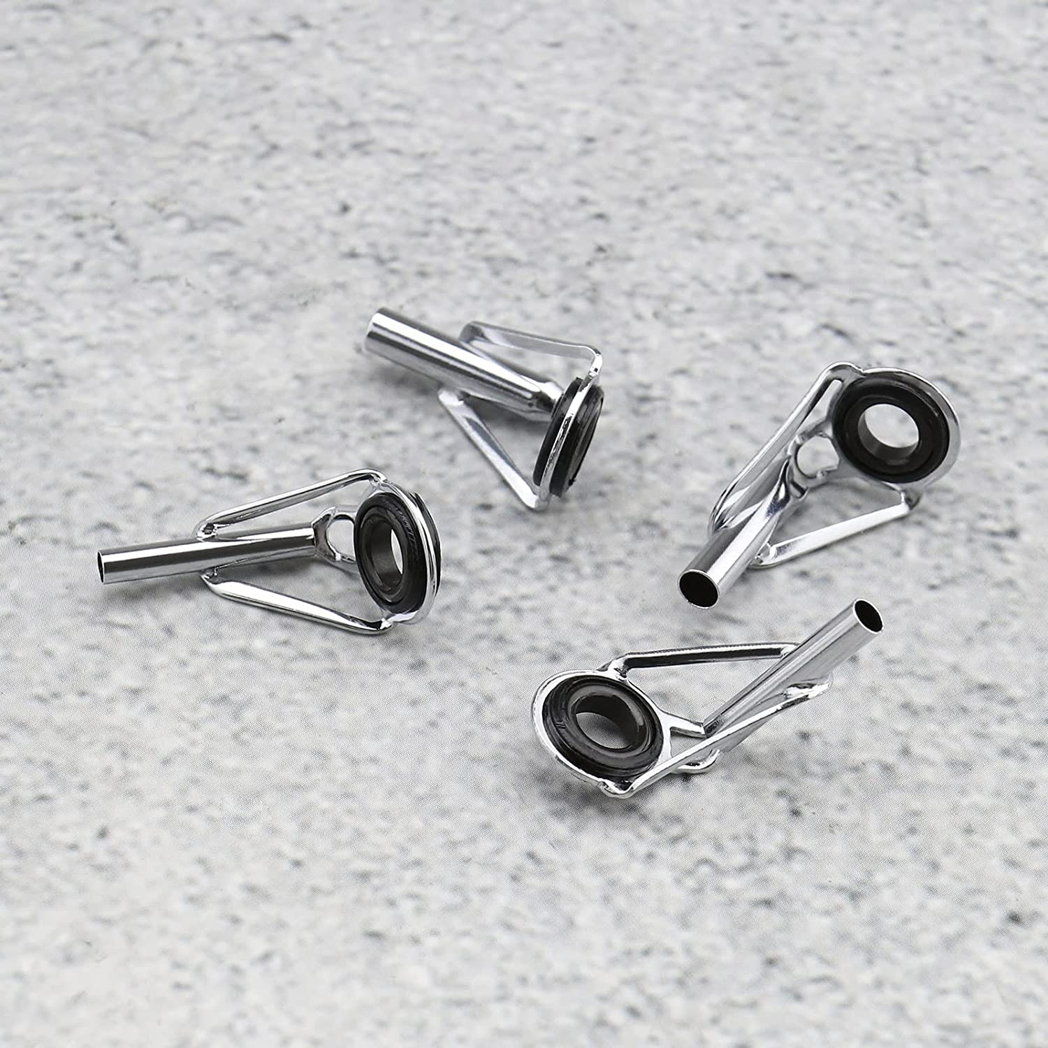 Emagtech 36PCS 1.6-8.6Mm Fishing Rod Tips Repair Kit Fishing Rod Rings Guide Stainless Steel Fishing Replacement Parts for Saltwater Freshwater image number 6