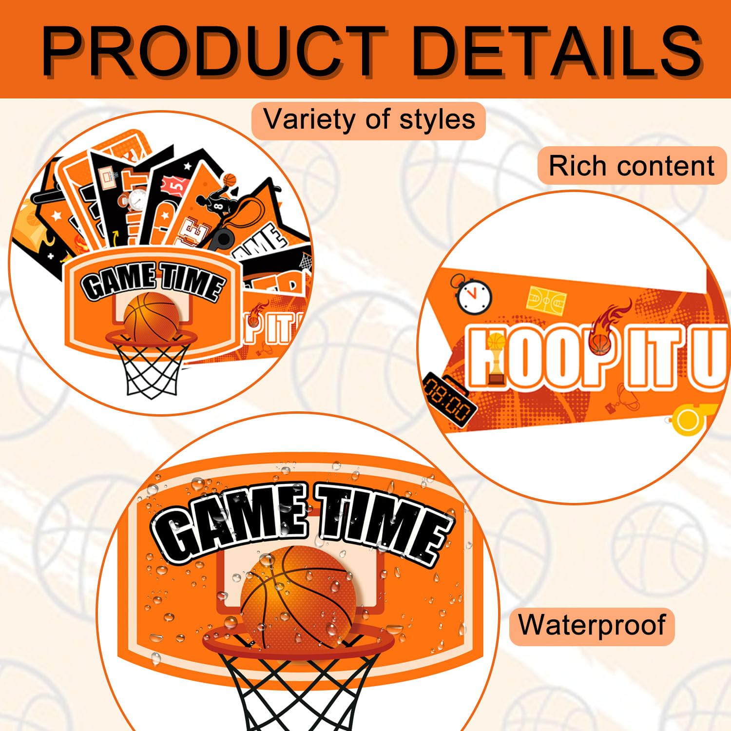 Basketball Party Sign, 20 Pcs Welcome Sign for Basketball Party, Yard Sign & Birthday Decorations Signs for Decorations Supplies