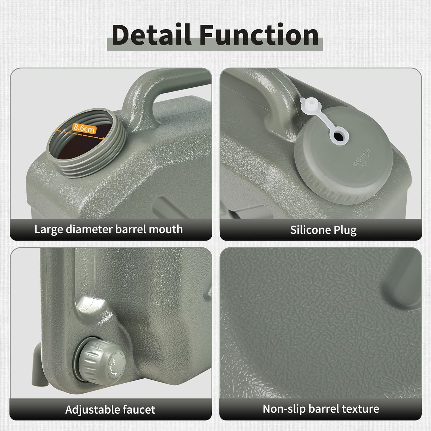 Naturehike Camping Bucket, Outdoor Water Container Food Grade PE Barrel, 12L/20L Portable Durable Water Storage for Outdoor Hiking Picnic Travel image number 4