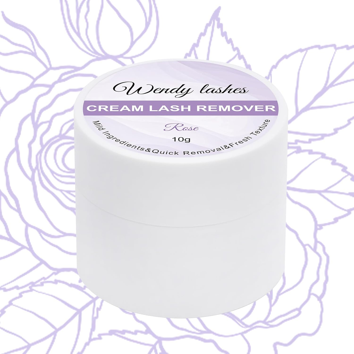 WENDY LASHES Eyelash Remover for Eyelash Extensions Low Irritation 10G Professional Fast Dissolving Glue Remover Cream for Sensitive Skin (Rose 10G) image number 1