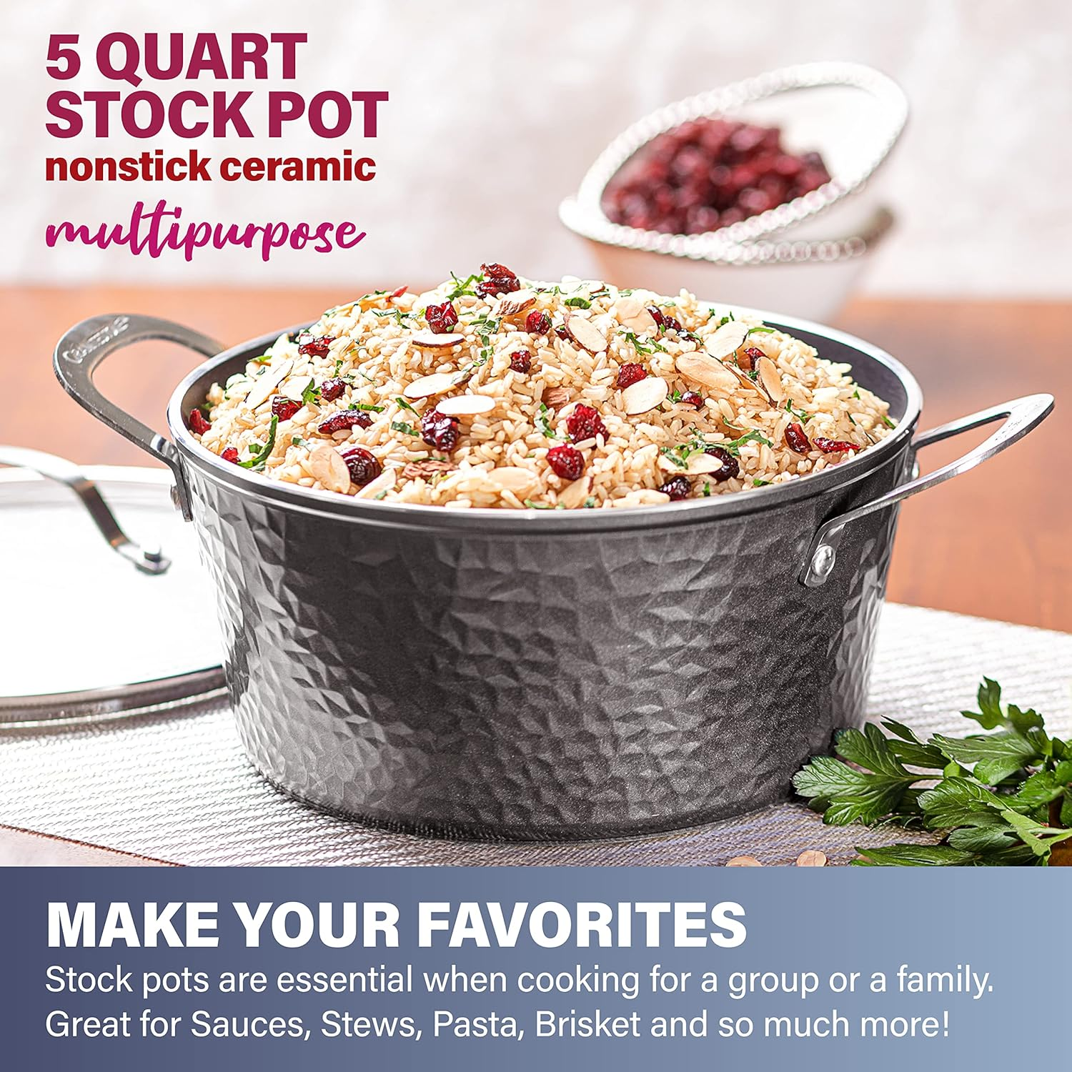 Granite Stone 2901 Cookware Set, 10 Piece, Pewter image number 1