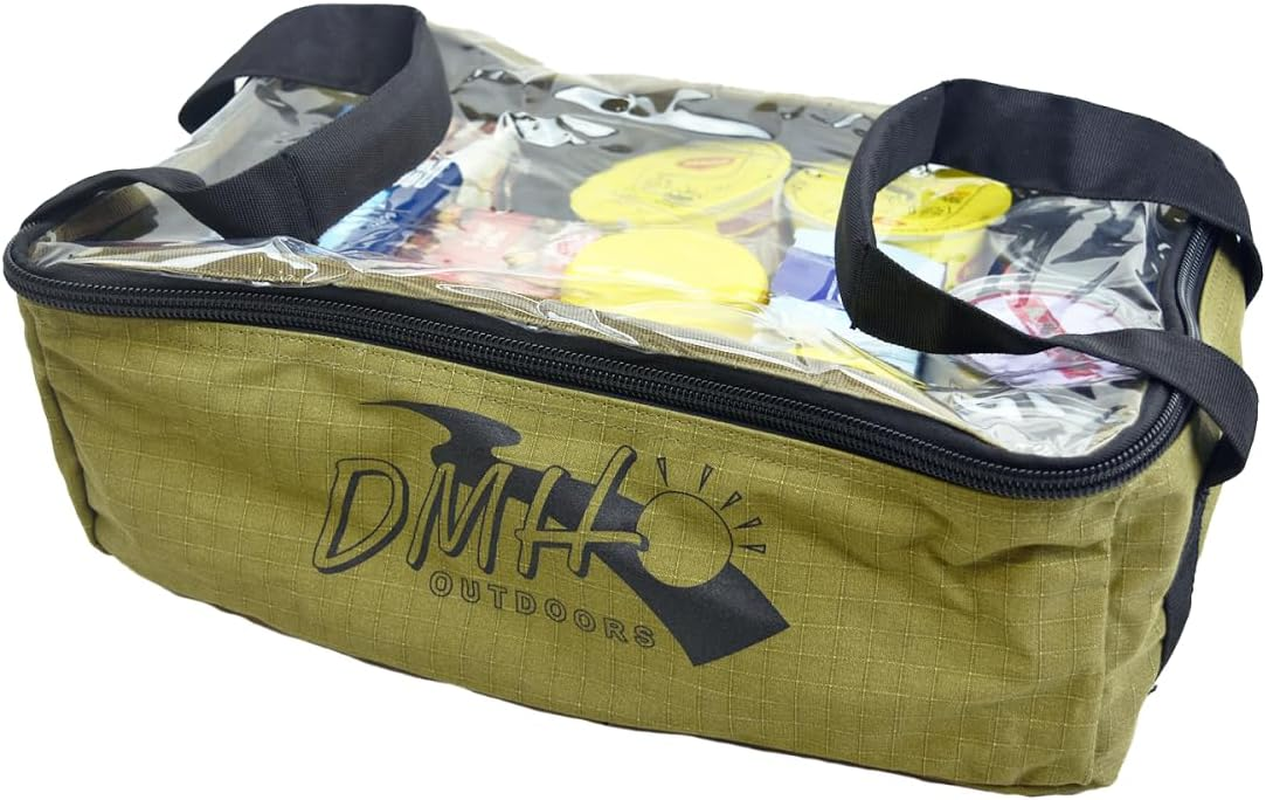 Set of 2 X Tough Canvas Bag with Clear Top for Camping 4WD Caravan