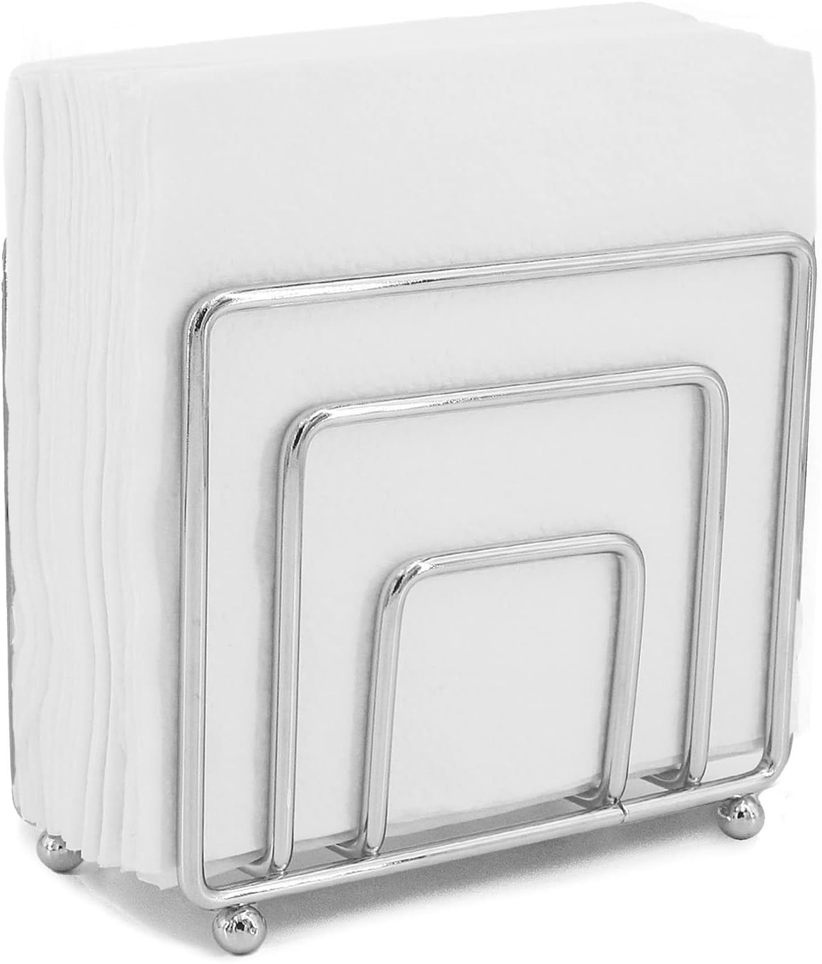 Napkin Holder Freestanding Metal Tabletop Tissue Dispenser for Tables, Dining, Kitchen, Restaurant, Picnic (Gold)