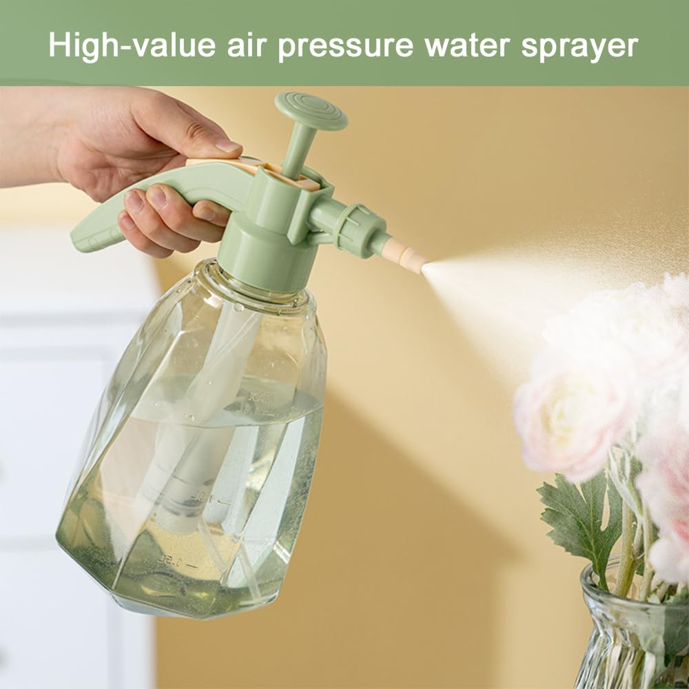 TOMVAES Garden Manual Sprayer Pump,1.5L Garden Pressure Spray Bottle, Handheld Multi-Purpose Garden Pump Sprayer with Adjustable Nozzle Spraying Plants,2 Packs image number 4