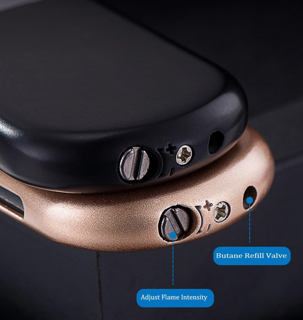 Windproof Torch Lighter, Single Jet Flame, Metal Construction, Adjustable Flame, Refillable (1, Silver) image number 4