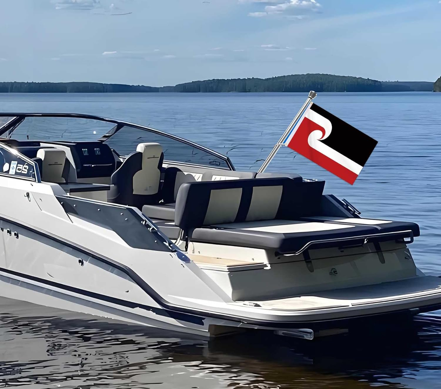 24X36 Inch Maori Flag,2X3 FT Indigenous Flag,Medium Digitial Double-Printed Durable 150D Thick Polyester Decorations with 2 Brass Grommet image number 4