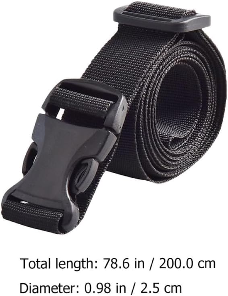 Hoement 4Pcs Outdoor Luggage Tie down Straps Long Heavy Duty Lashing Belt for Travel Suitcase Secure Packing image number 4