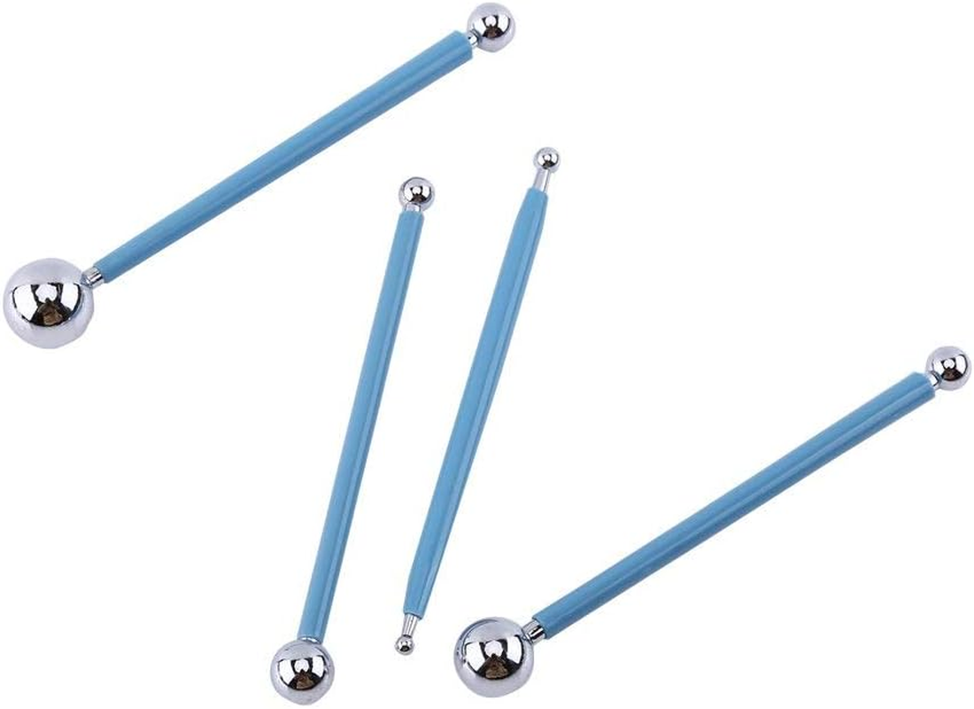 Stainless Steel Ball Stylus Cake Decorating Molding Clay Modeling Tool Kit Pottery Sculpting Smooth Tools, 4Pcs image number 5