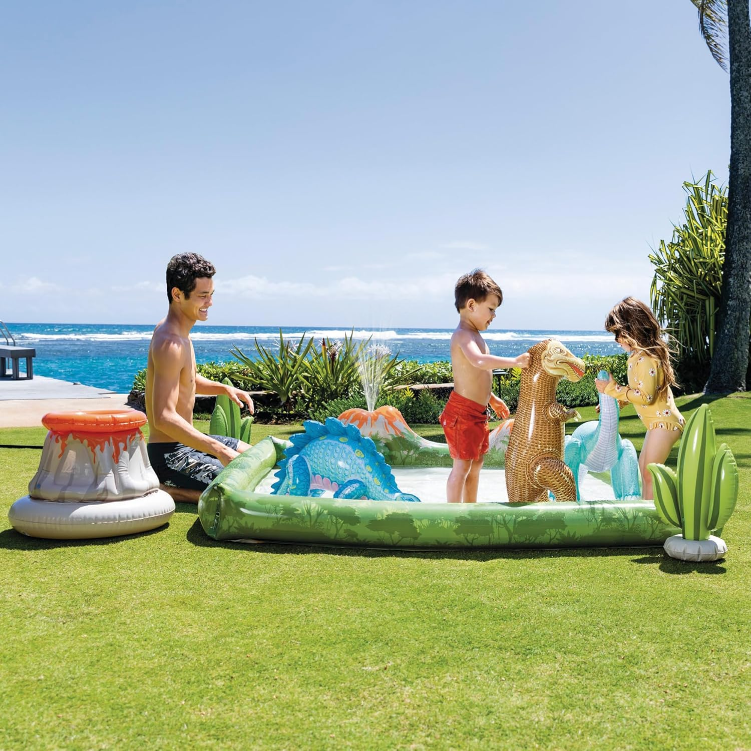 Intex Jurassic Adventure Play Center, Inflated Size: 2.01M X 2.01M X 36Cm (56132NP) image number 2