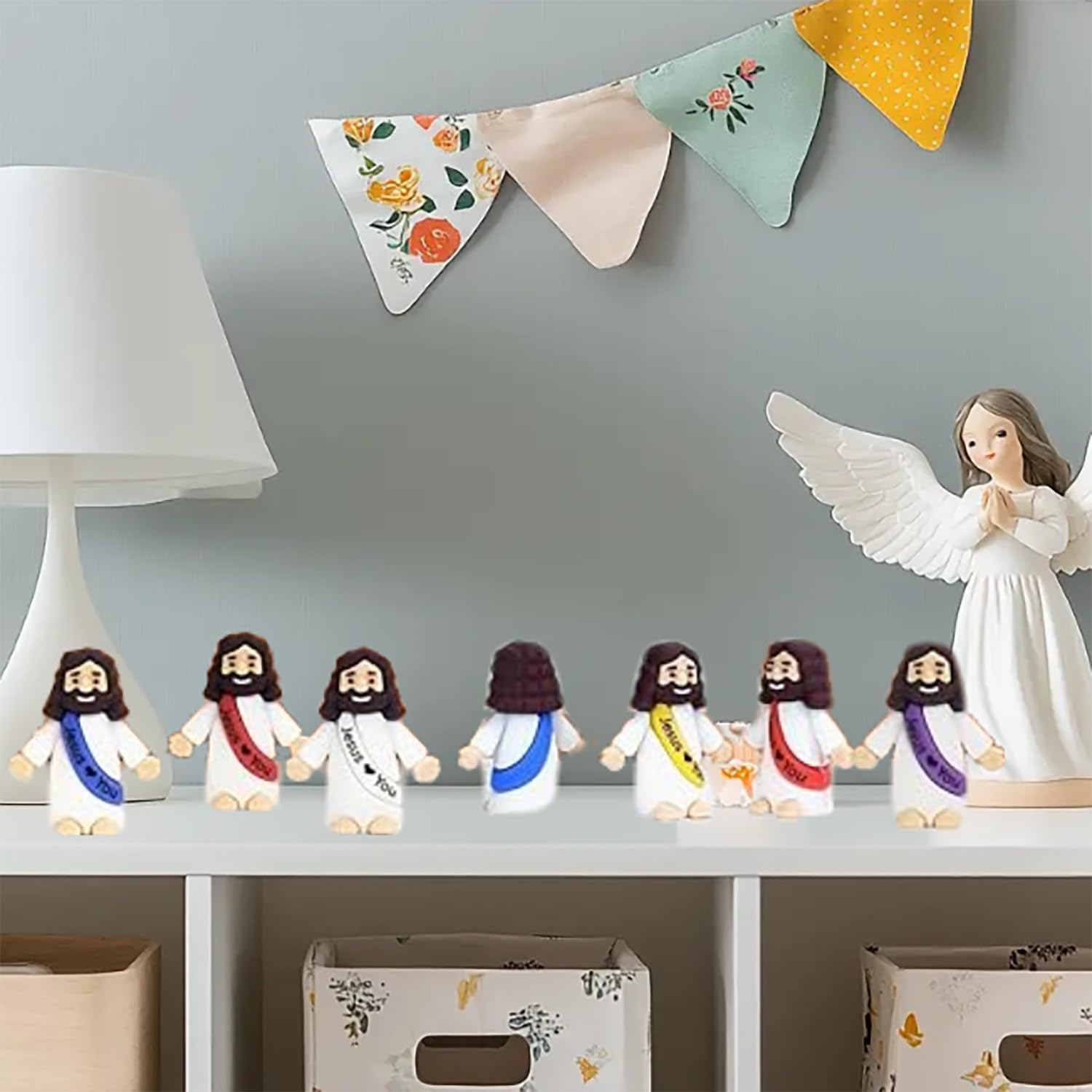 Little Jesus Figures, 30 Pcs, Mini Jesu Figurines in Bulk, Multicolor Tiny Jesus Love You Figures to Hide and Seek, Seek Religious Gifts for Easter Egg Stuffers image number 4