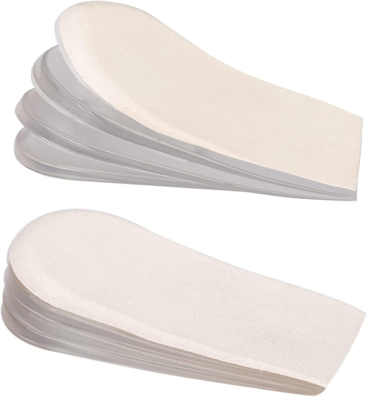 Adjustable Orthopedic Heel Lift Inserts, 1/4" to 1" Gel Heel Pads, Height Increase Insole for Leg Length Discrepancies, Heel Spurs, Heel Pain, Sports Injuries, and Achille Tendonitis (4 Layers) (S, Count, 2) image number 6